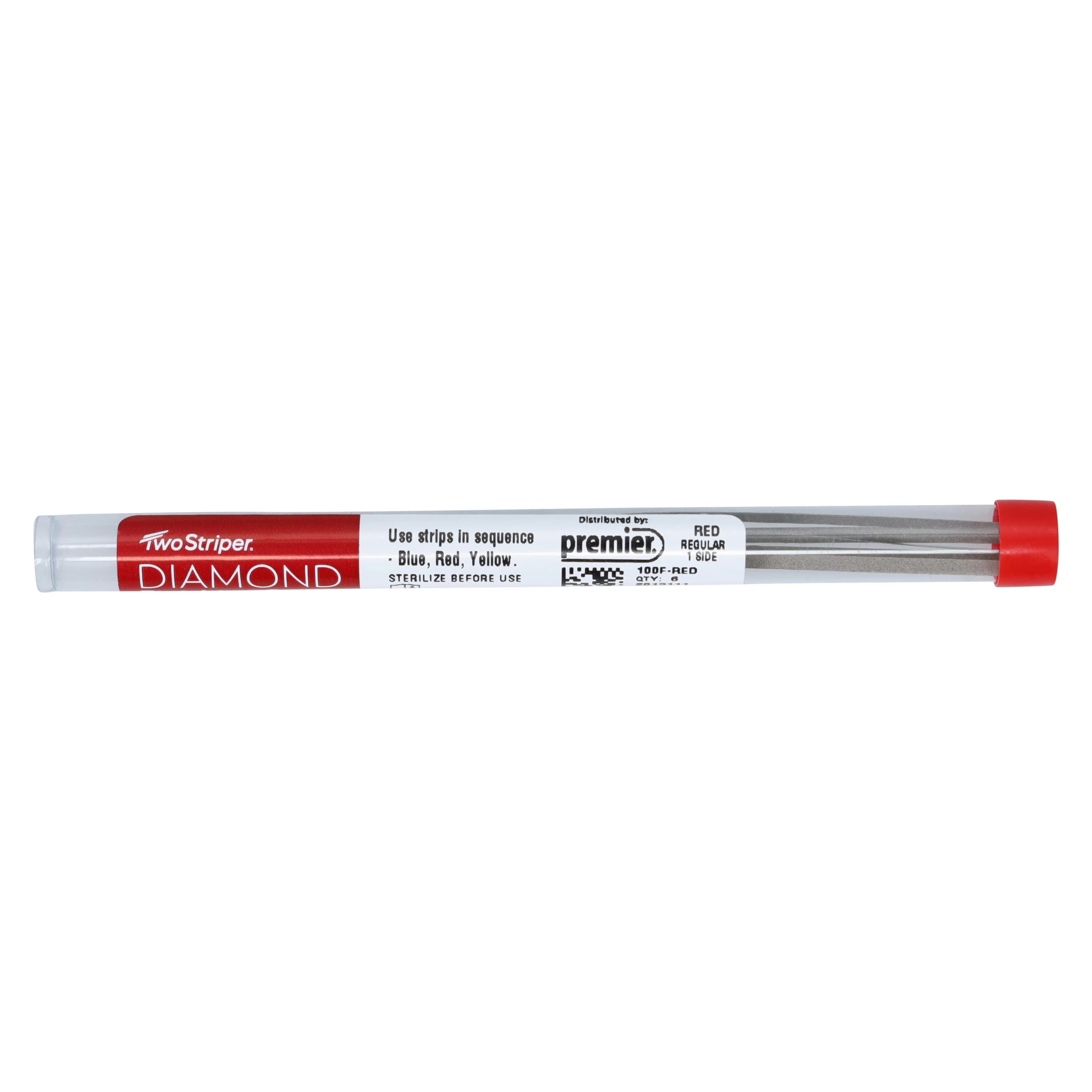 Two Striper Diamond Finishing Strip, 100F Red, Medium Grit (45 Micron), 2.5 mm Wide, 6/Pk, #2013111 thumbnail 4
