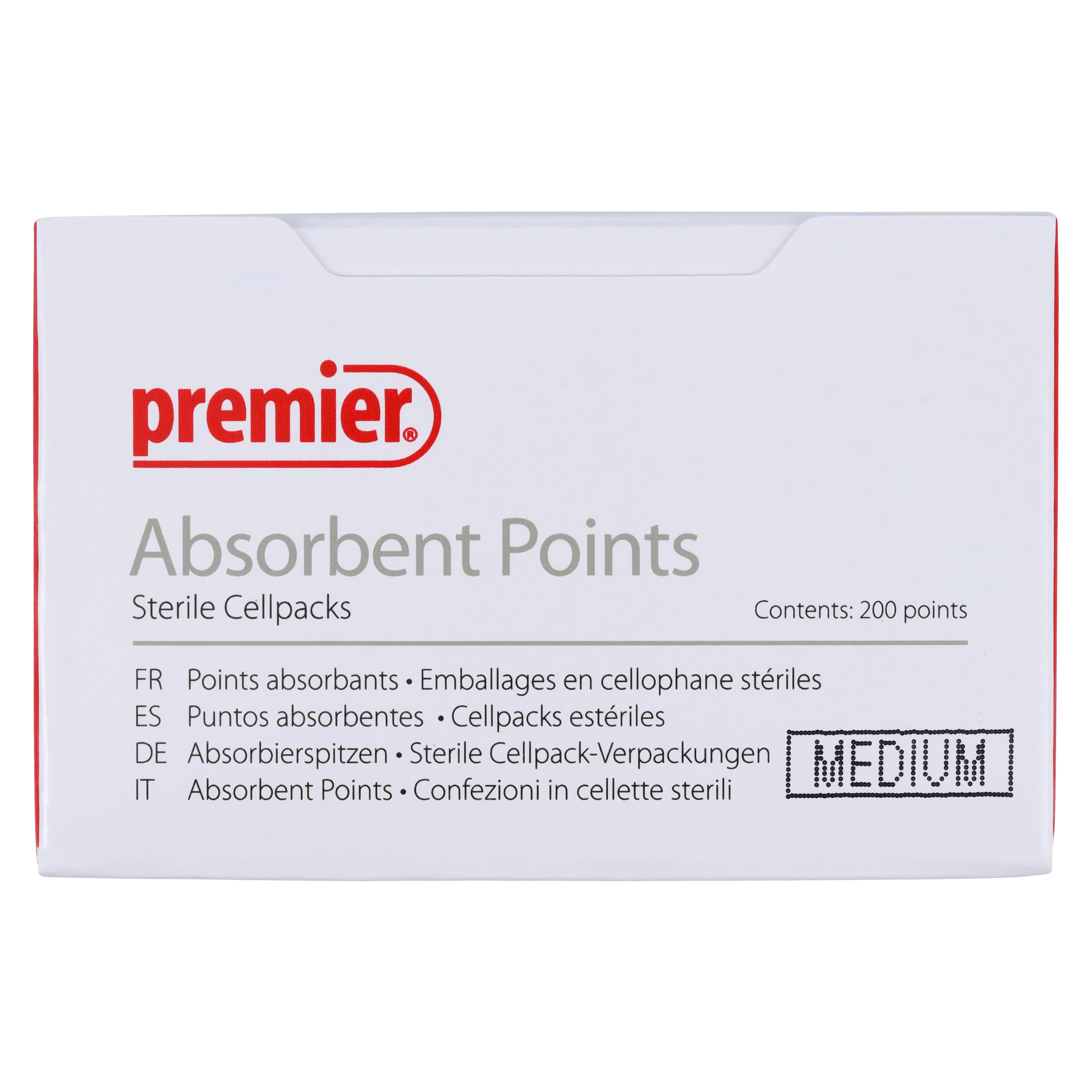 Premier Dental Absorbent Paper Points, Sterile, Medium, White, 200/Box, 9055104 thumbnail 6
