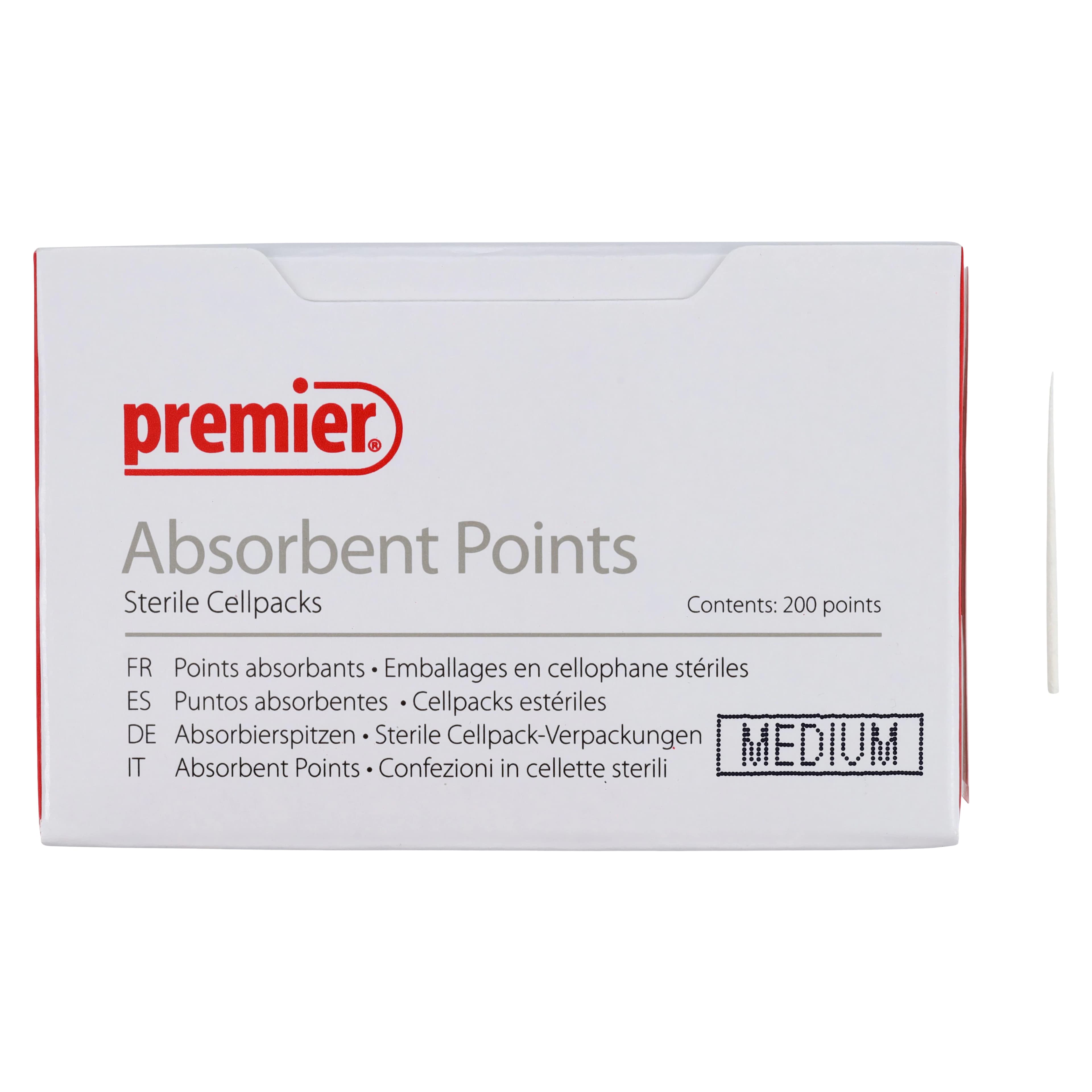 Premier Dental Absorbent Paper Points, Sterile, Medium, White, 200/Box, 9055104 thumbnail 5