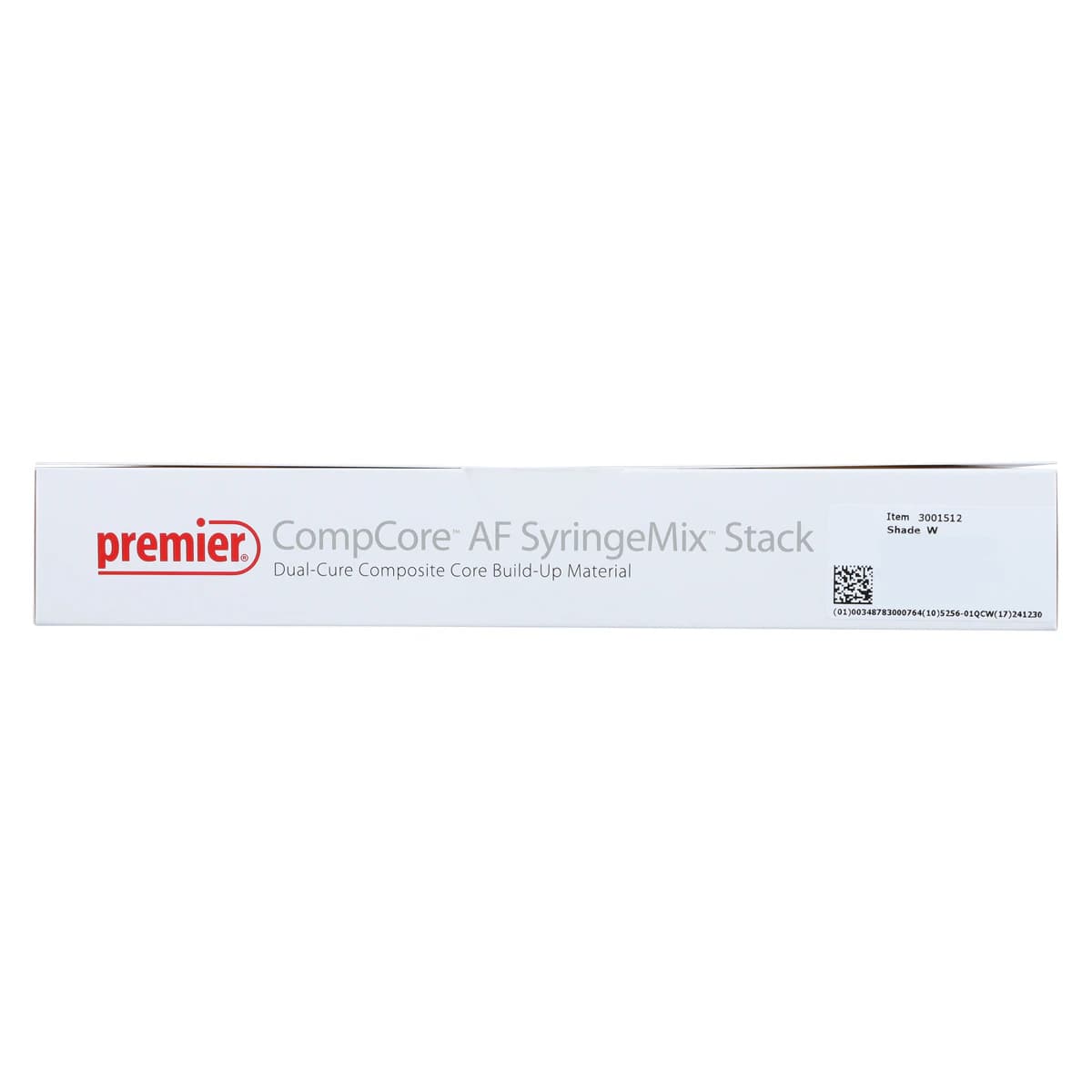 Premier CompCore AF SyringeMix STACK Dual-Cure Core Build-Up Material, White, Introductory Kit (2 x 9 g Syringes, 15 Mix Tips, 15 Standard & 10 Extra-Fine Intraoral Tips), #3001512 thumbnail 8