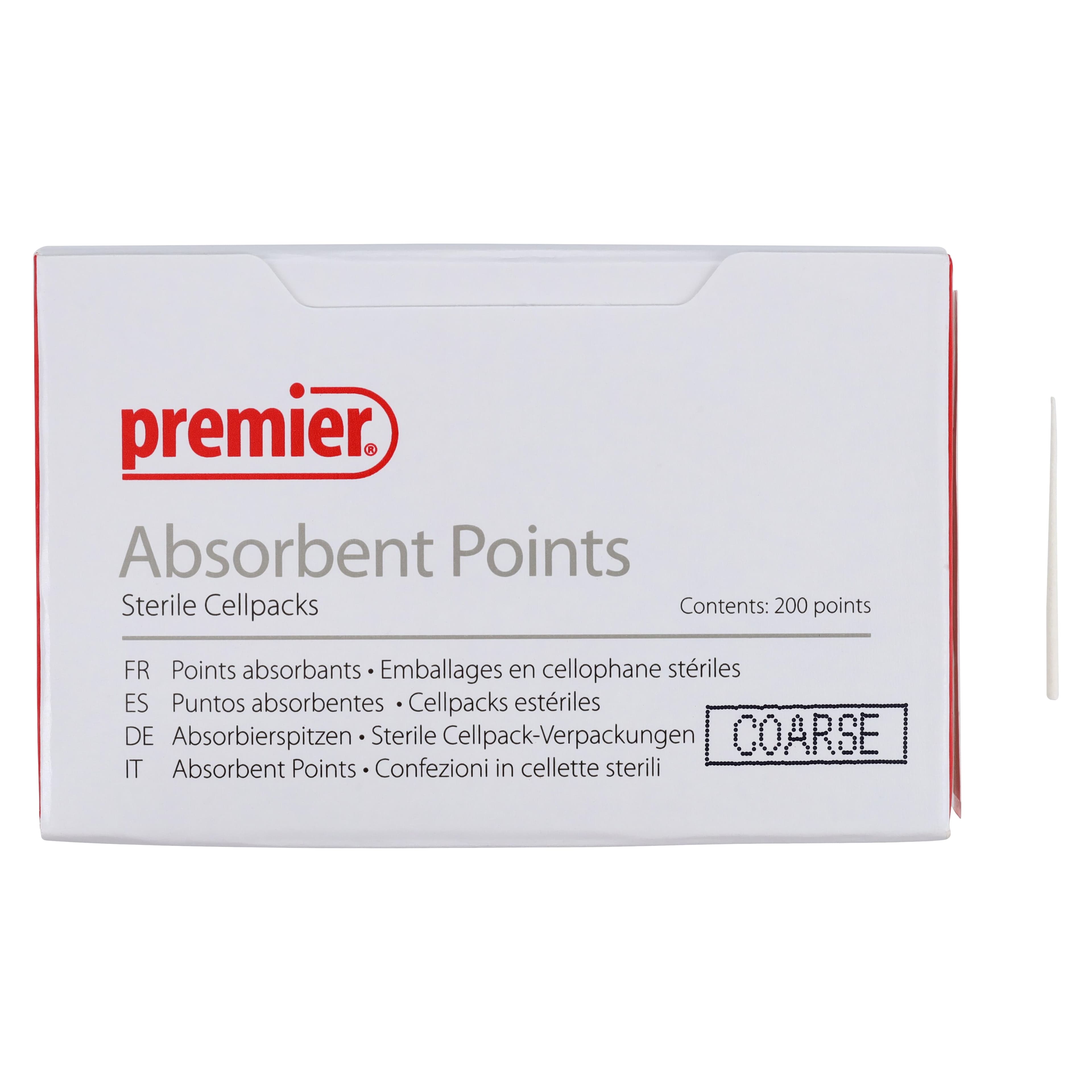 Premier Absorbent Paper Points, Sterile, Coarse (ISO Size C), White, 200/Box, 9055105 thumbnail 6
