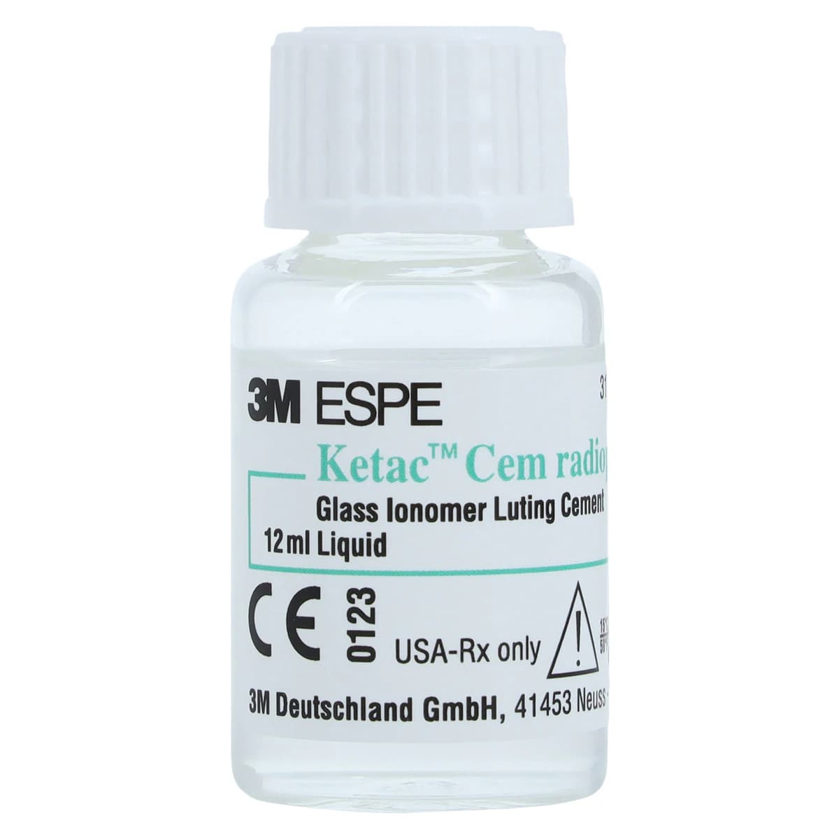 Ketac Cem Radiopaque Glass Ionomer Luting Cement, Liquid Refill, 12 ml Bottle, 1/Pk, 37221 thumbnail 3