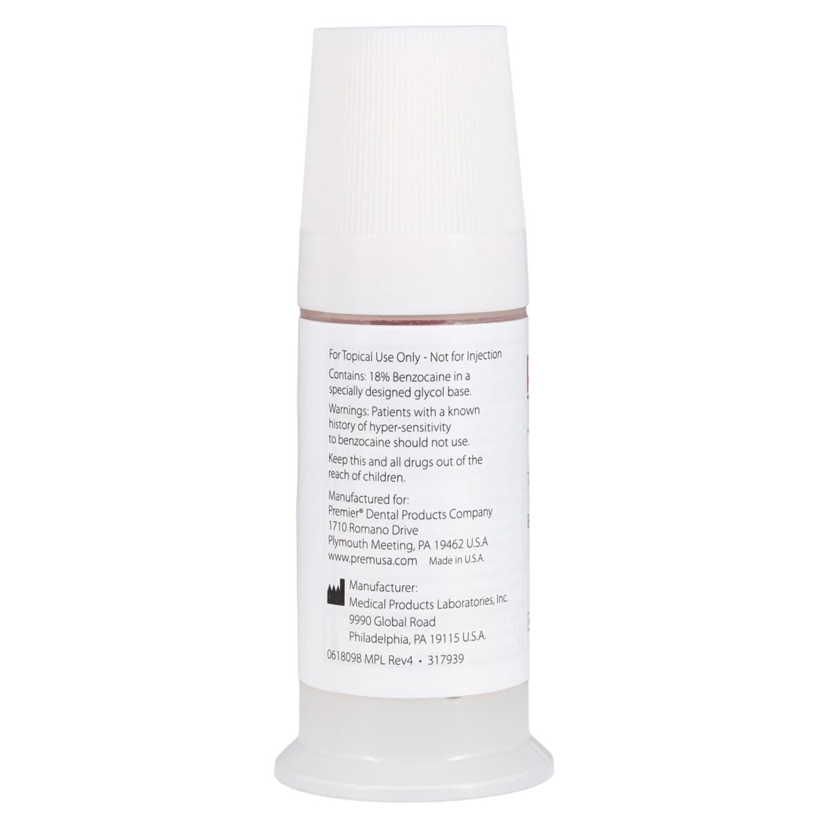 Topicale Oral Pain Relief Gel Pump, 18% Benzocaine, 43 g, Raspberry, 3/Pk thumbnail 2