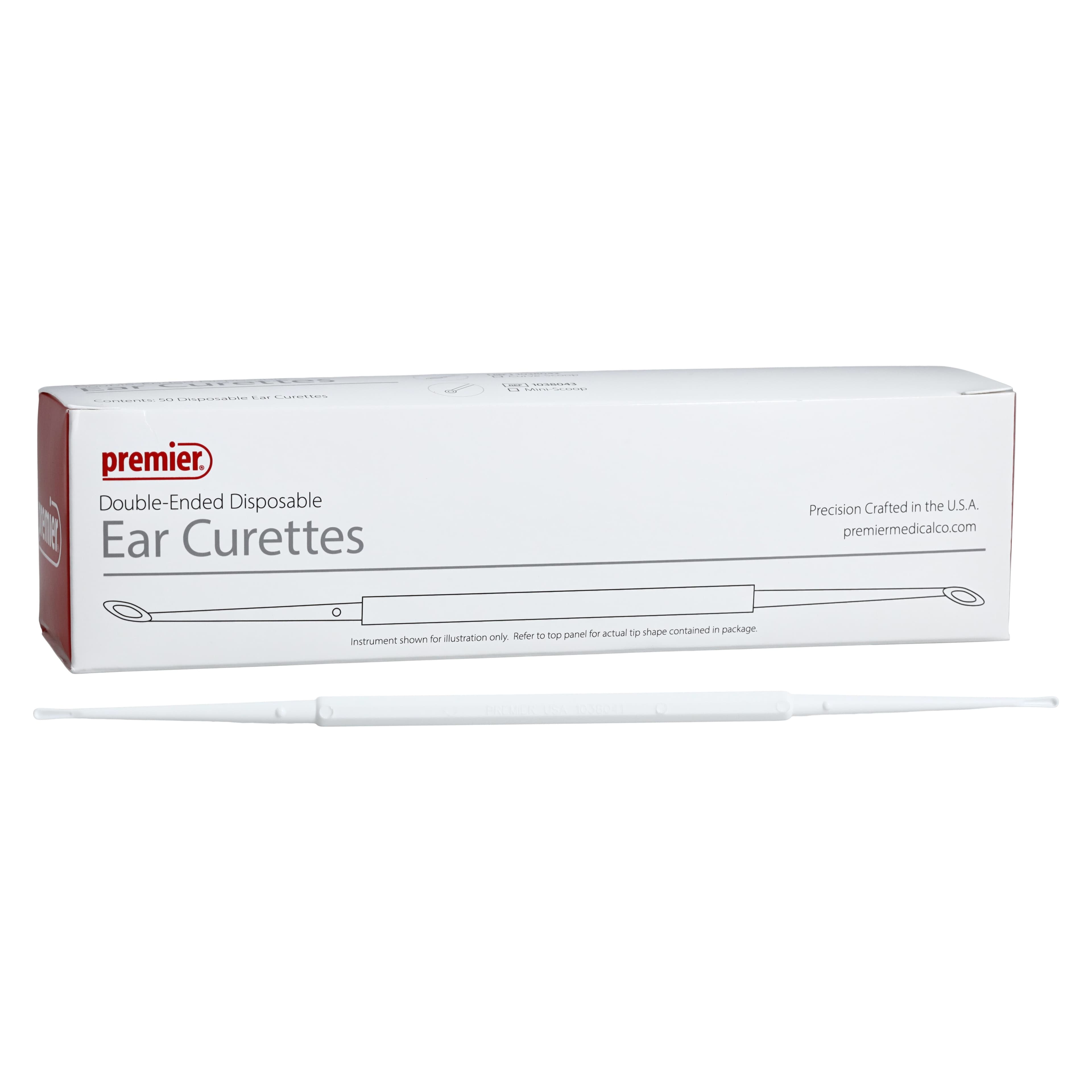 Premier Medical Disposable Plastic Ear Curettes, Non-Sterile, 50/Box thumbnail 2