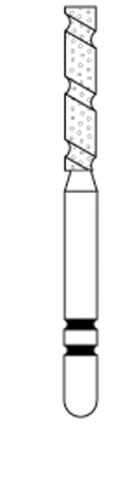 Premier Two Striper TS2000 Diamond Bur, FG, KR Cylinder, Coarse, Green, #2013.8KR, 1.6 mm Diameter, 8.0 mm Length, 5/Pk, 2000139 - Diamond TS2000 FG 2013.8C KR 5/Pk - Image 1