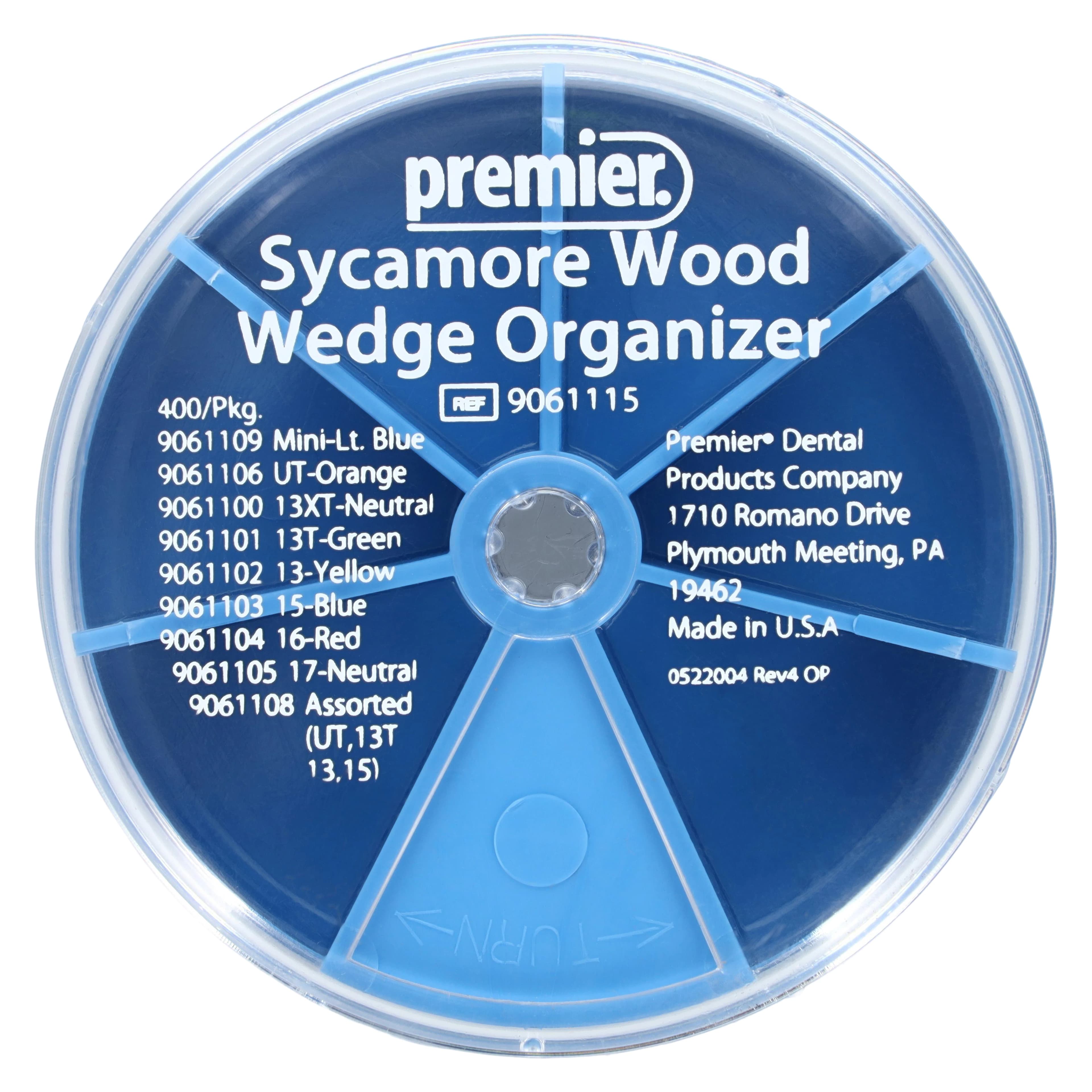 Premier Sycamore Wood Wedge Organizer, Six-Compartment, 9061115 - Sycamore Wood Wedges - Wedge Organizer - Image 1