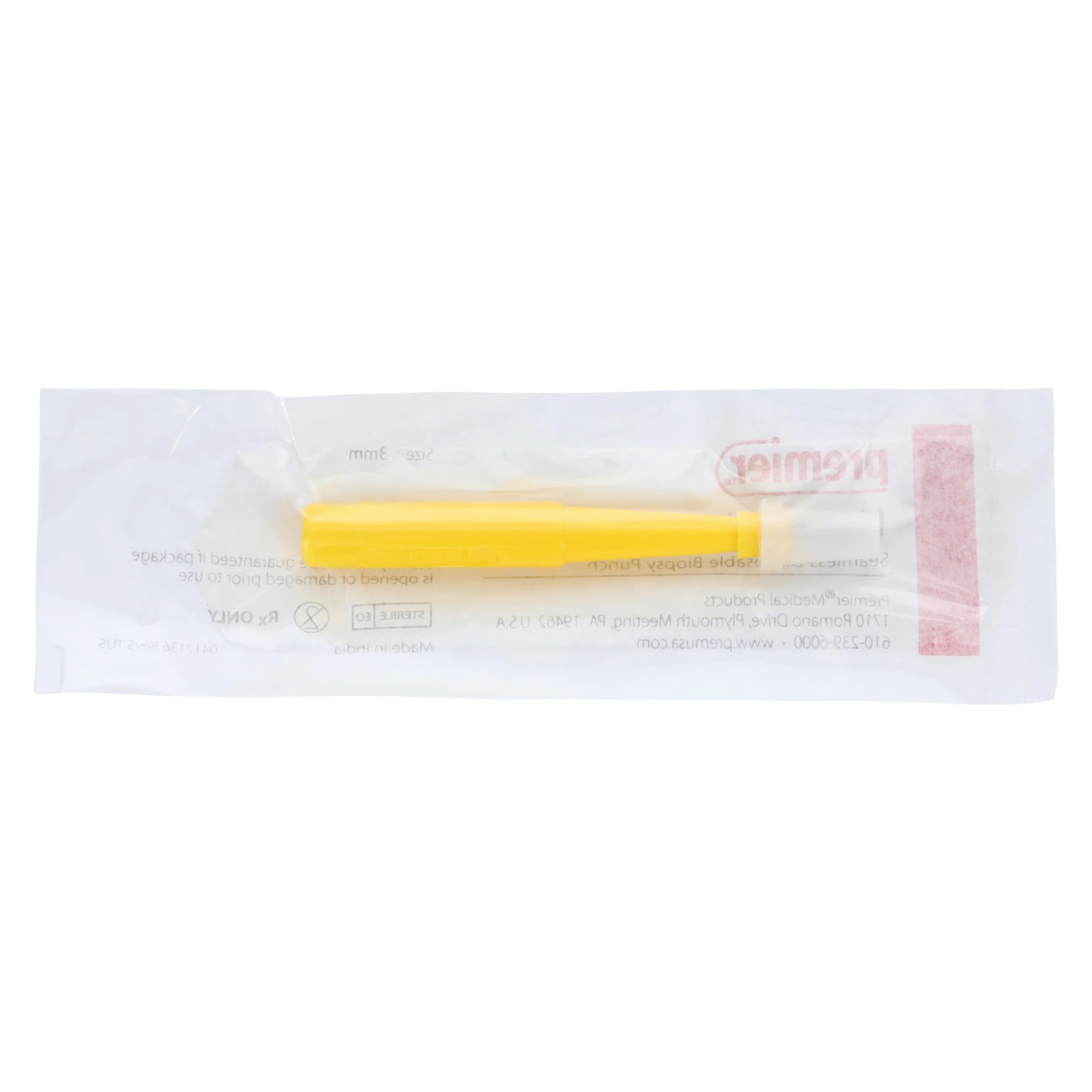 Uni-Punch Seamless Disposable Biopsy Punch, 3 mm, Sterile, 25/Box, 9033503 thumbnail 2