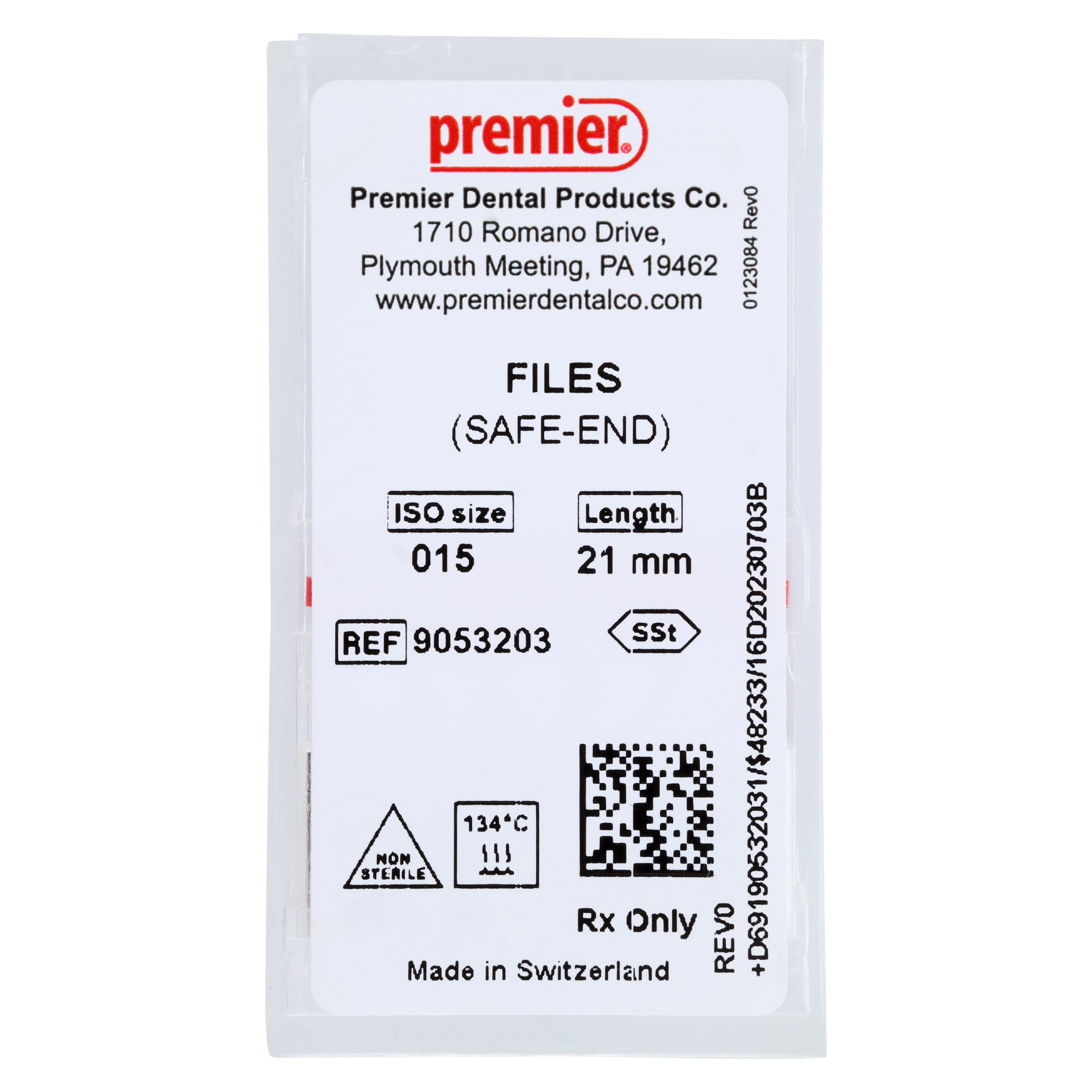 Premier K-File, Stainless Steel, 21mm, ISO Size #15, White, 6/Pk, 9053203 thumbnail 5