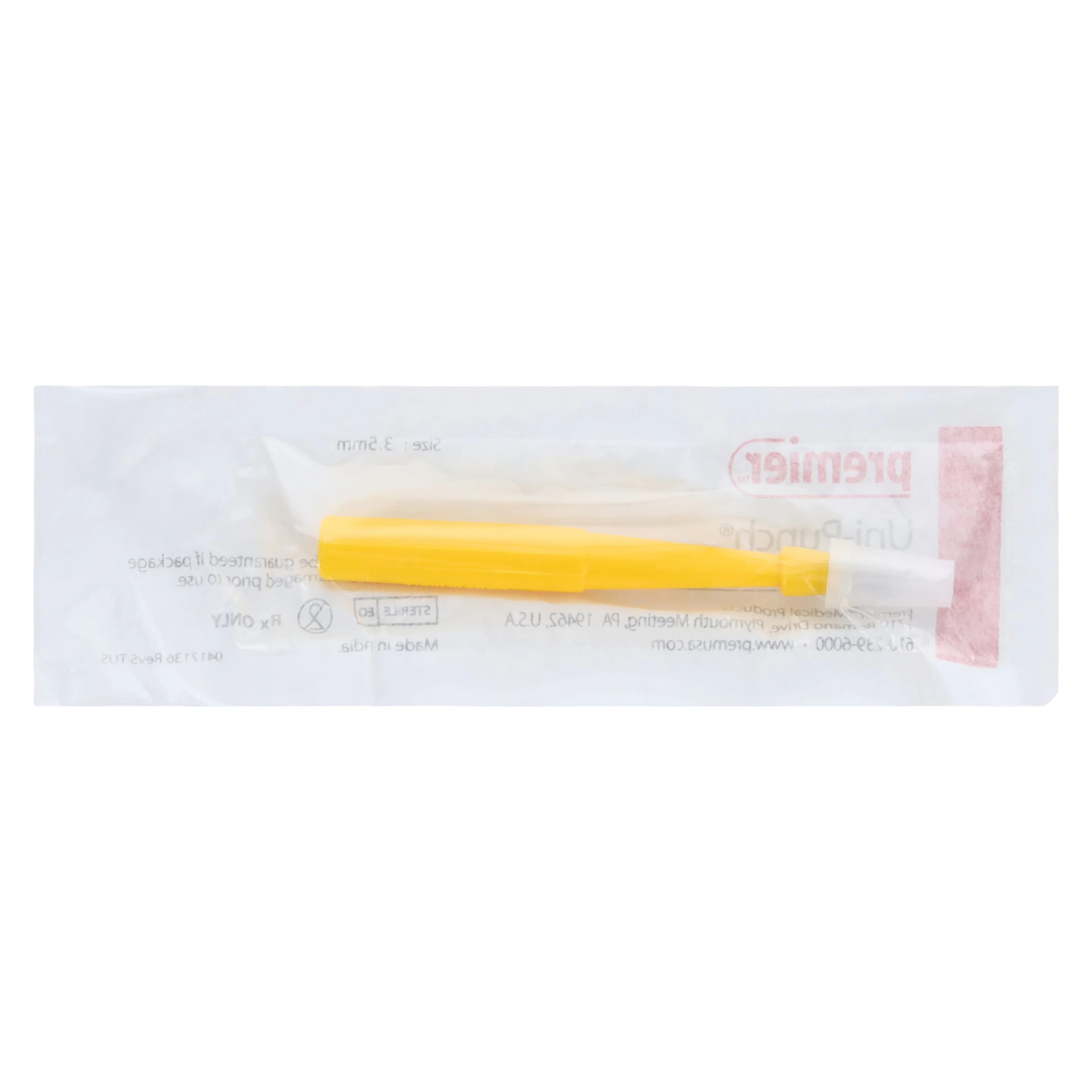 Uni-Punch Seamless Disposable Biopsy Punch, 3.5mm, Sterile, 25/Box, 9033510 thumbnail 2