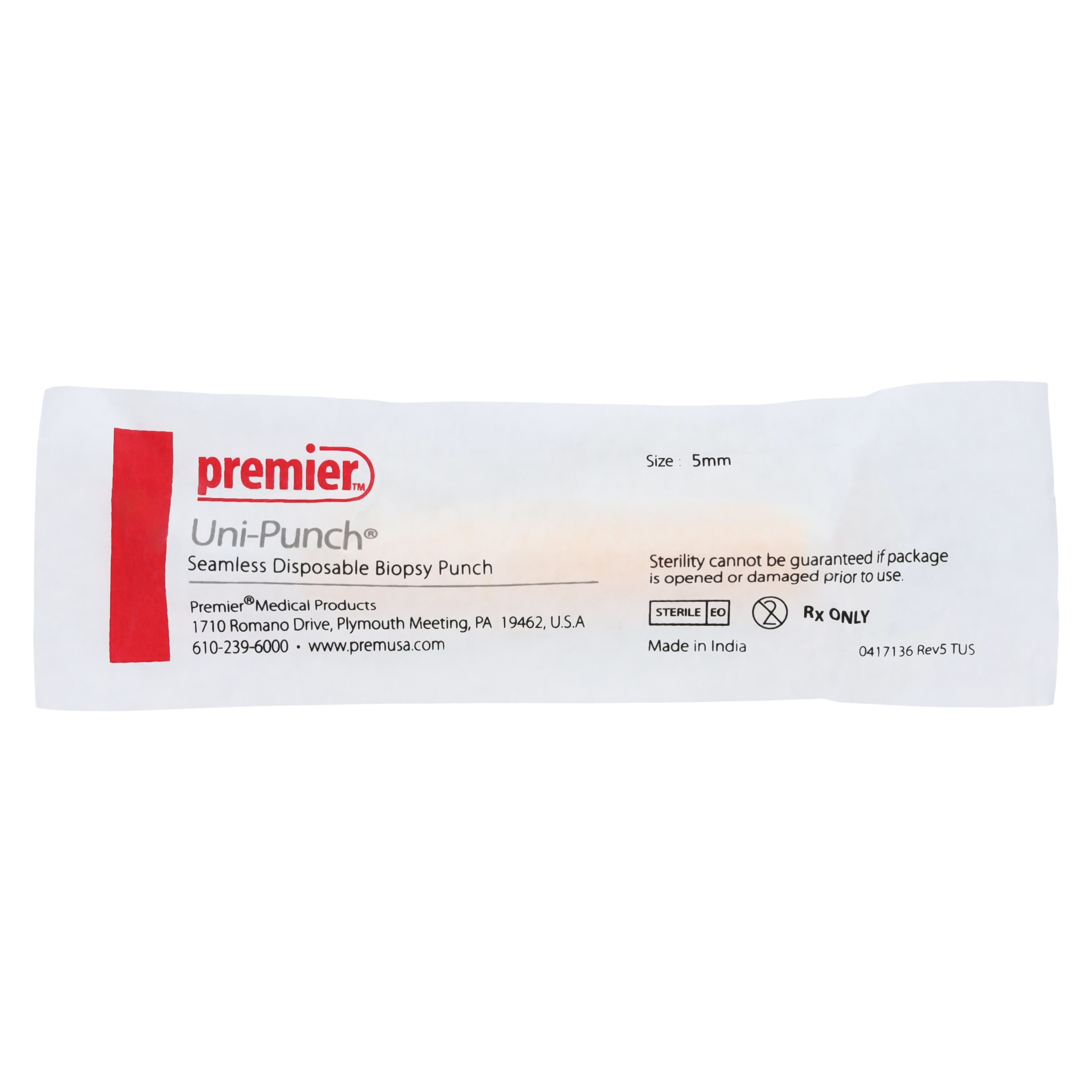 Uni-Punch® Seamless Disposable Biopsy Punch, Assorted Sizes (2mm, 3mm, 3.5mm, 4mm, 5mm), Sterile, 25/Box, 9033525 thumbnail 13