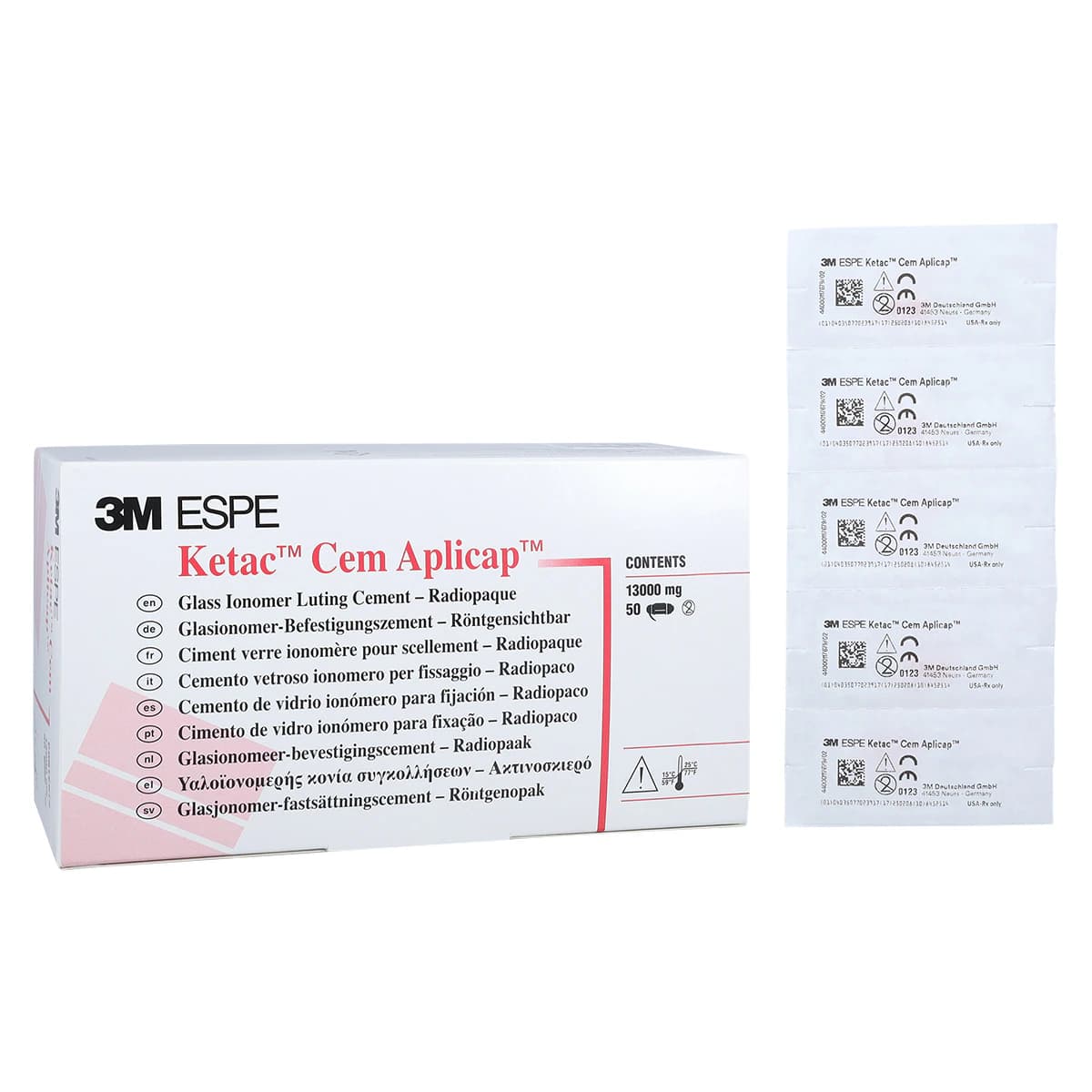 3M (Solventum) Ketac-Cem Aplicap Glass Ionomer Luting Cement Capsule Refill, 50/Bx, #56061 - Ketac-Cem Cement Aplicap Refill Pk 50/Bx - Image 1