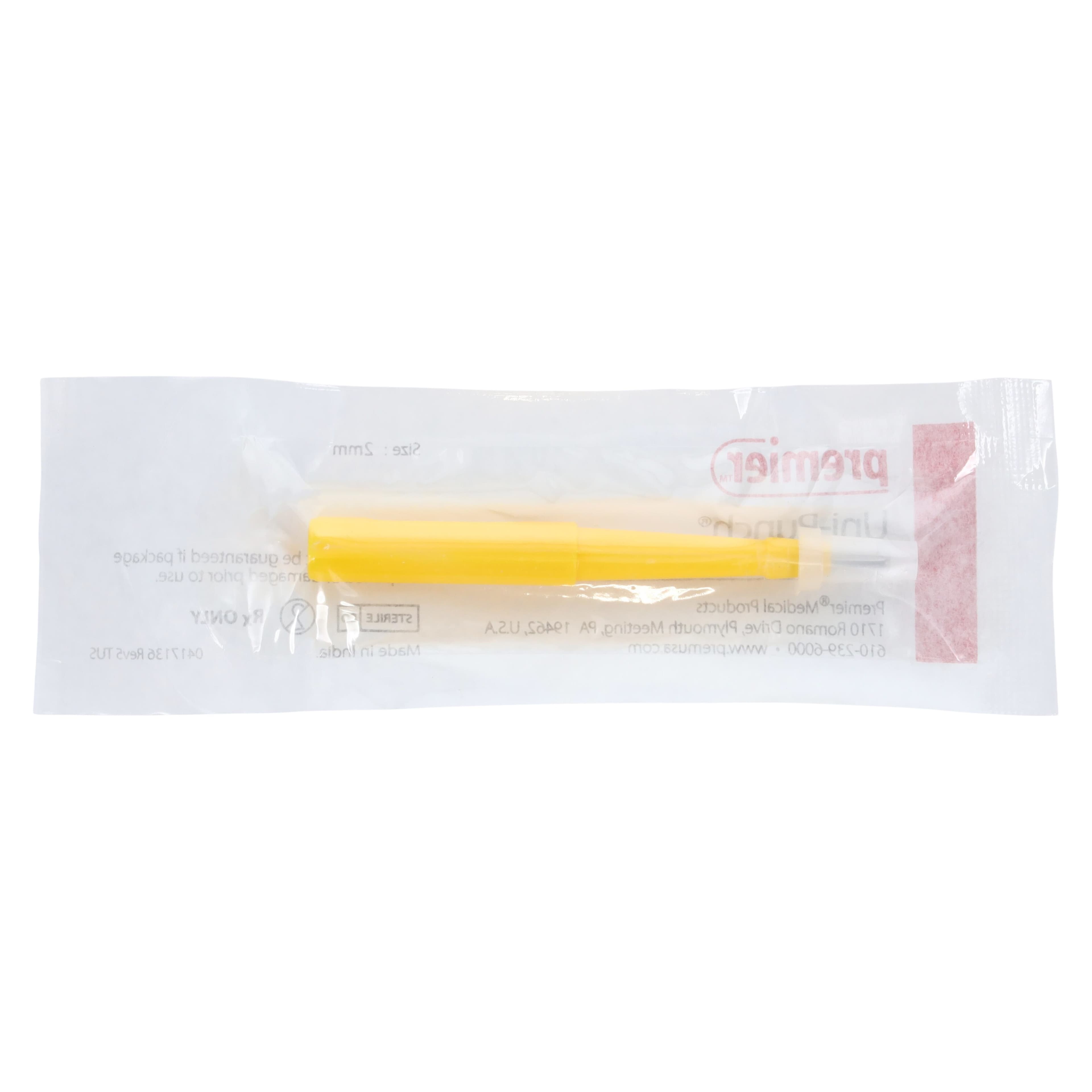 Premier Uni-Punch Seamless Disposable Biopsy Punch, 2mm, Sterile, 50/Box, 9033512 thumbnail 2