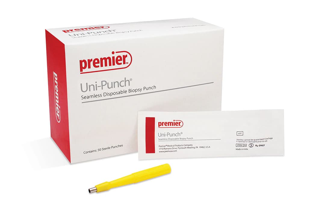 Premier Uni-Punch Seamless Disposable Biopsy Punch, 2mm, Sterile, 50/Box, 9033512 - Punch Biop 2mm (50) - Image 1