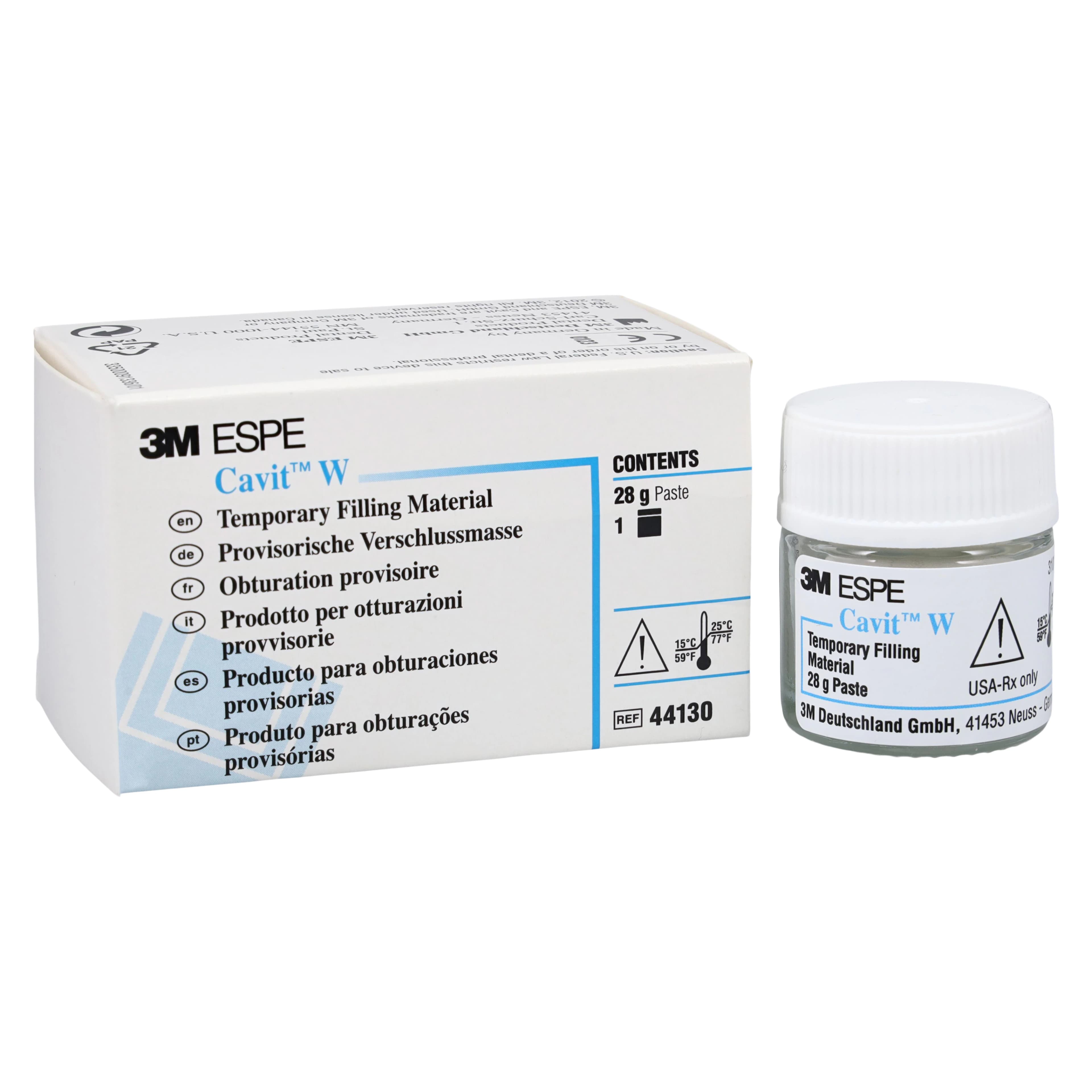 Cavit-W Temporary Filling Material, Medium Set, White, 28 g Jar, 1/Pk, 44130 - Cavit-W, Temporary Filling Material, Medium Set, White, 28 g Jar, 1/Pk, 44130 - Image 1