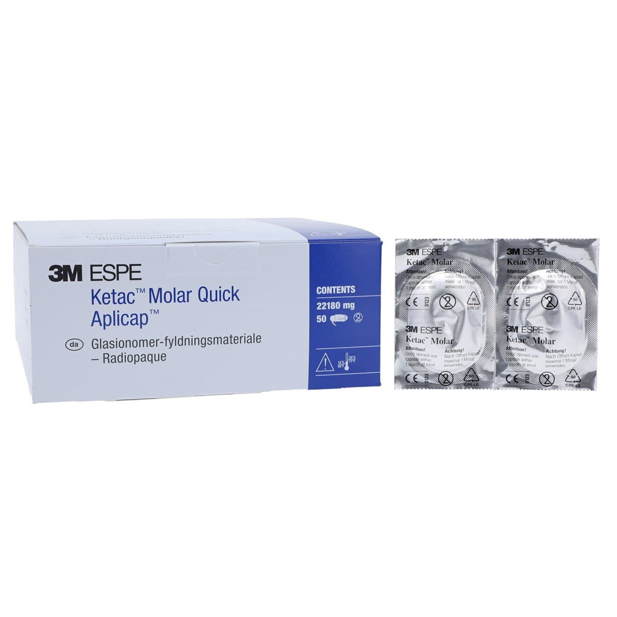 3M Ketac Molar Quick Aplicap Glass Ionomer Restorative, Assorted Shades Refill, 50 Capsules, 56369 thumbnail 6