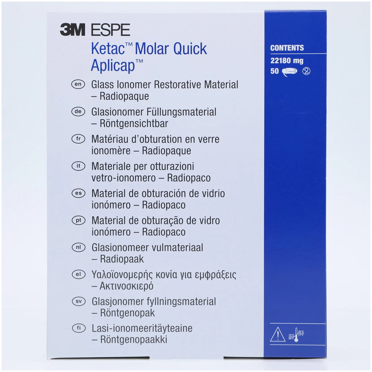 3M Ketac Molar Quick Aplicap Glass Ionomer Restorative, Assorted Shades Refill, 50 Capsules, 56369 - Ketac Molar Quick Aplicap Glass Ionomer Restorative Assorted Shades Refill 50Pk - Image 1