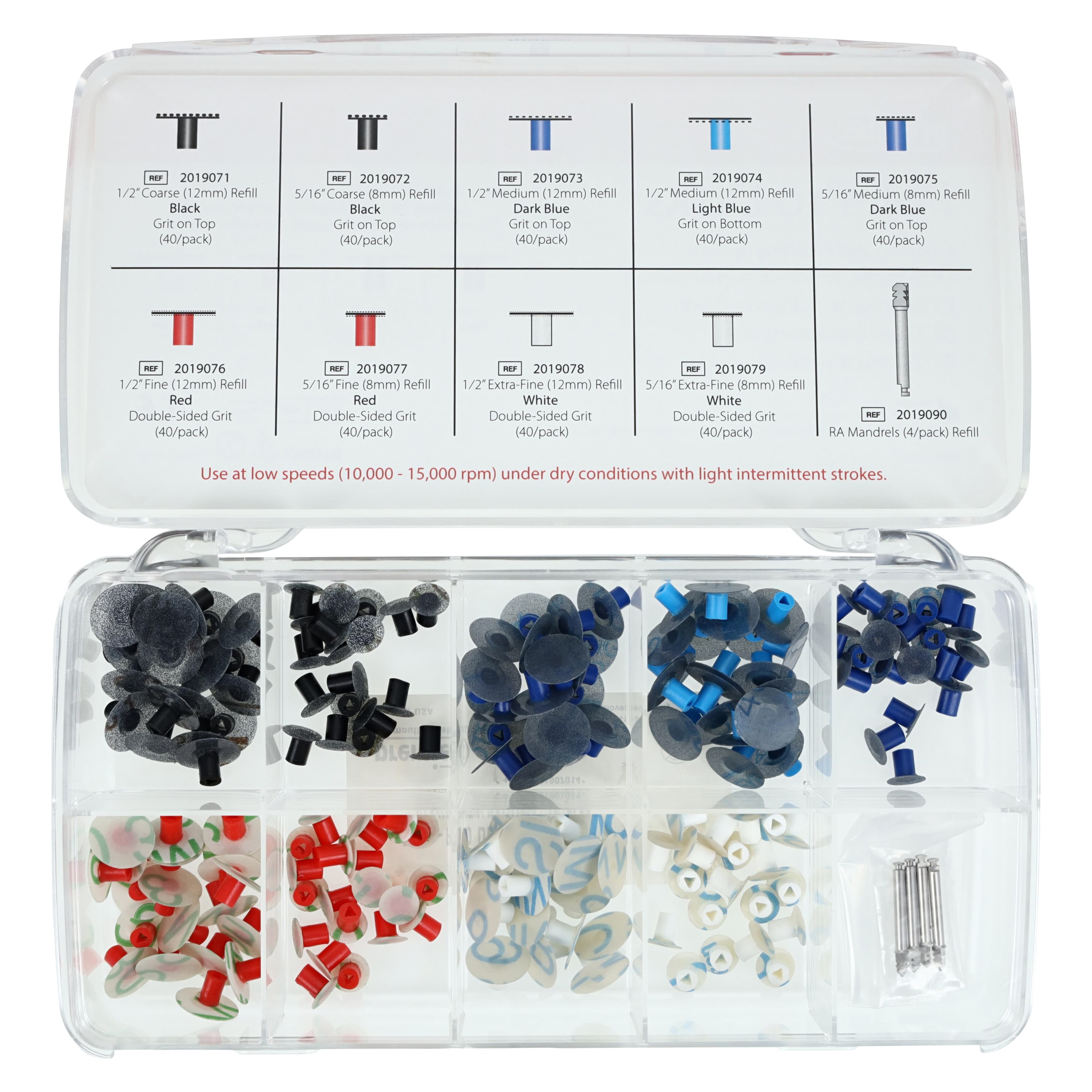 Poli-Pro Disc Composite Polishing System, Intro Kit, 180 Disks & 4 Mandrels, 1/Pk, 2019070 thumbnail 5