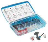 Poli-Pro Disc Composite Polishing System, Intro Kit, 180 Disks & 4 Mandrels, 1/Pk, 2019070 thumbnail 2