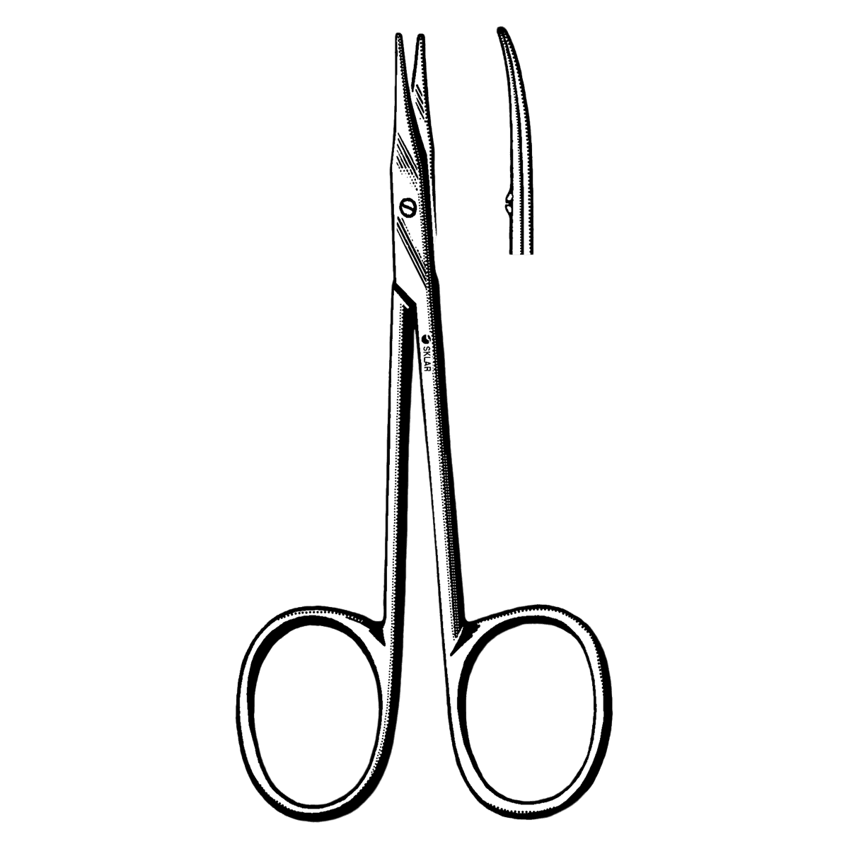 Sklar Sklarlite Stevens Tenotomy Scissors, Straight, 4-1/2", Stainless Steel, Non-Sterile, Reusable, Each - Sklit Stevens Scissor Sterile - Image 1