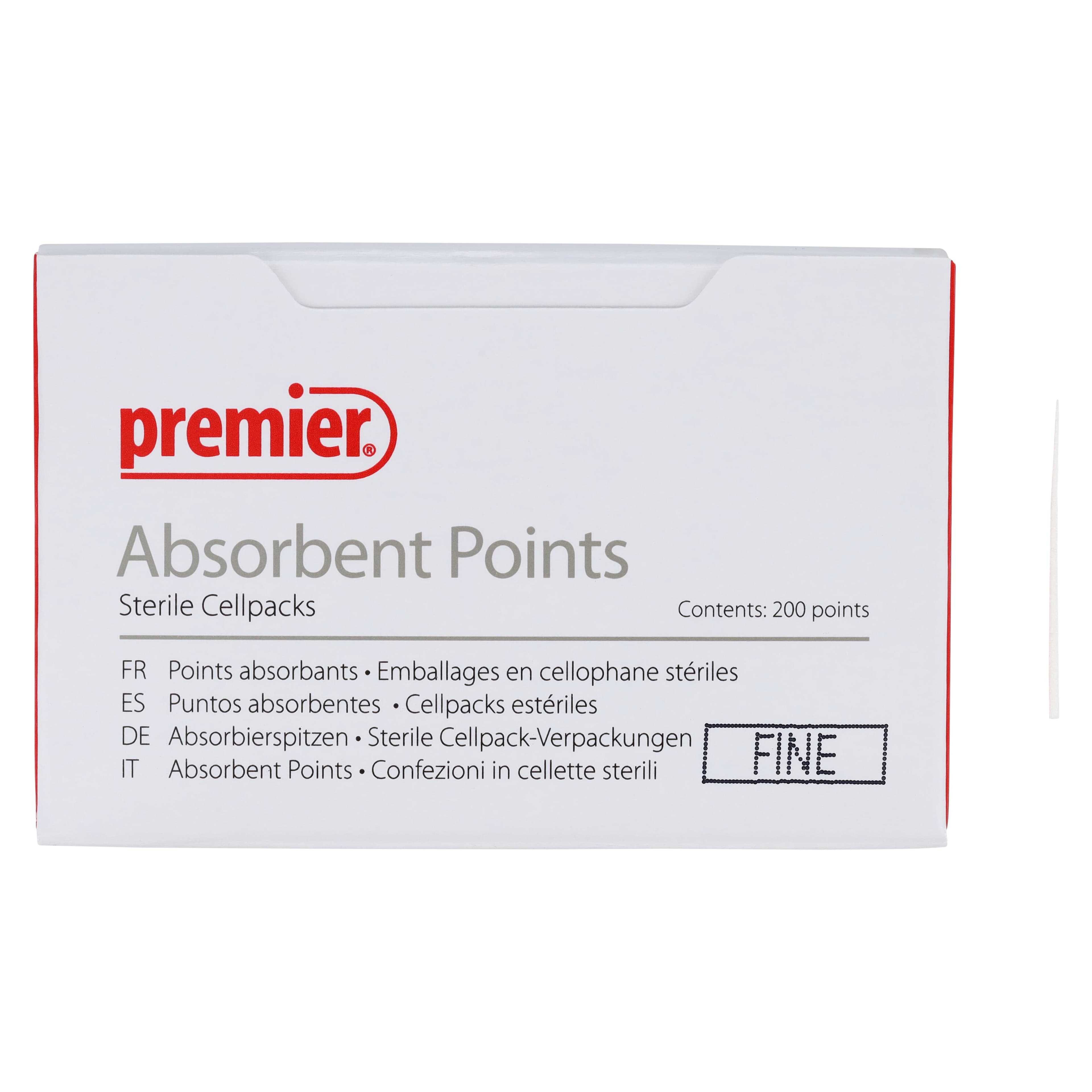 Premier Absorbent Paper Points, Sterile, Fine (ISO Size F), 200/Pack, 9055103 thumbnail 6