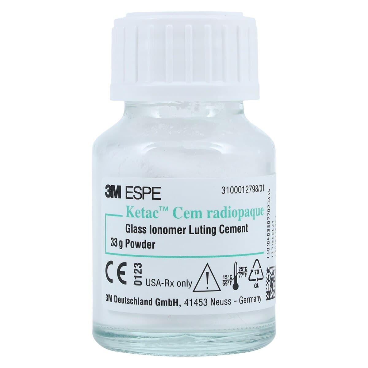Ketac Cem Radiopaque Glass Ionomer Luting Cement, Giant Pack (10 Powder Bottles, 10 Liquid Vials, 5 Mixing Pads), 37251 thumbnail 3