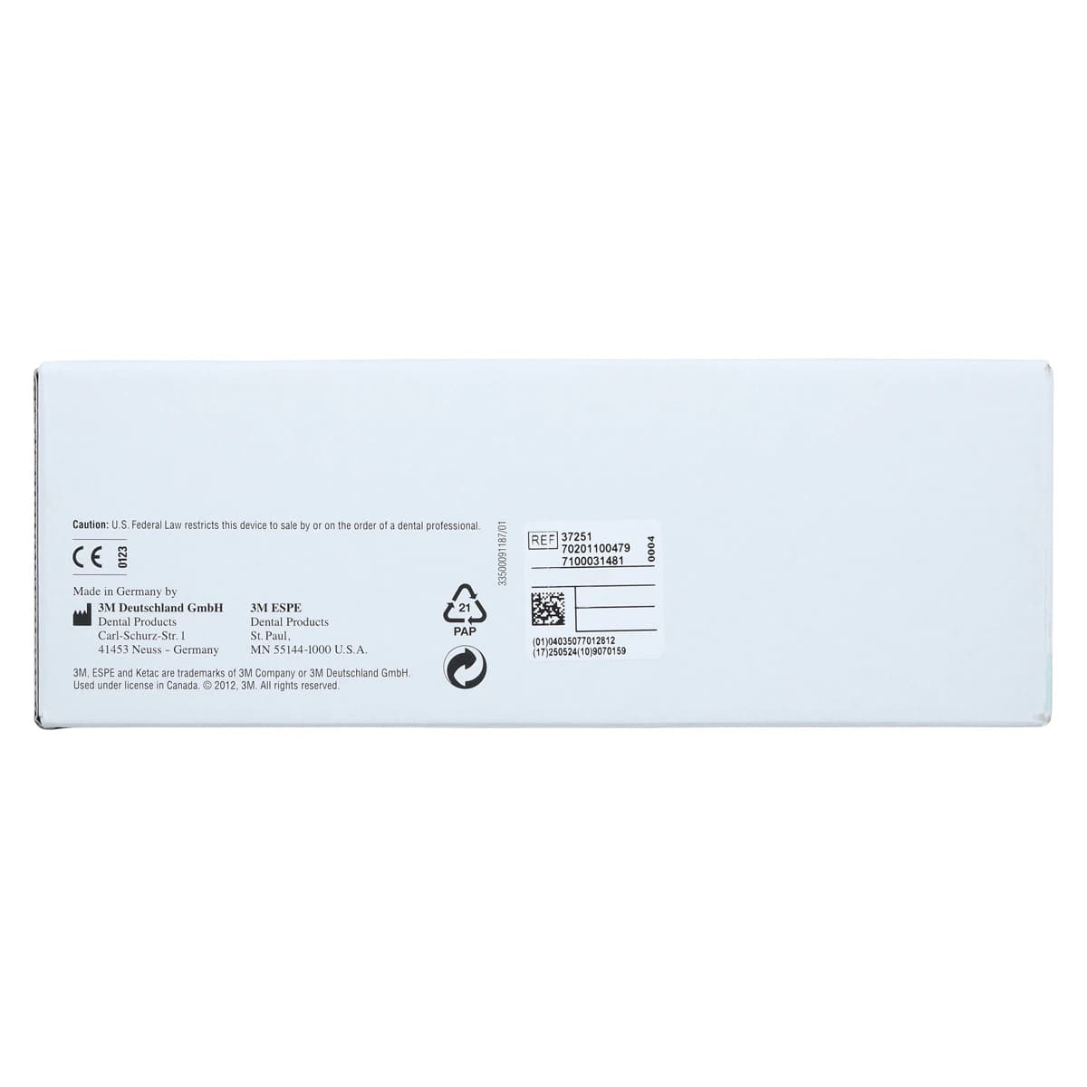 Ketac Cem Radiopaque Glass Ionomer Luting Cement, Giant Pack (10 Powder Bottles, 10 Liquid Vials, 5 Mixing Pads), 37251 thumbnail 8