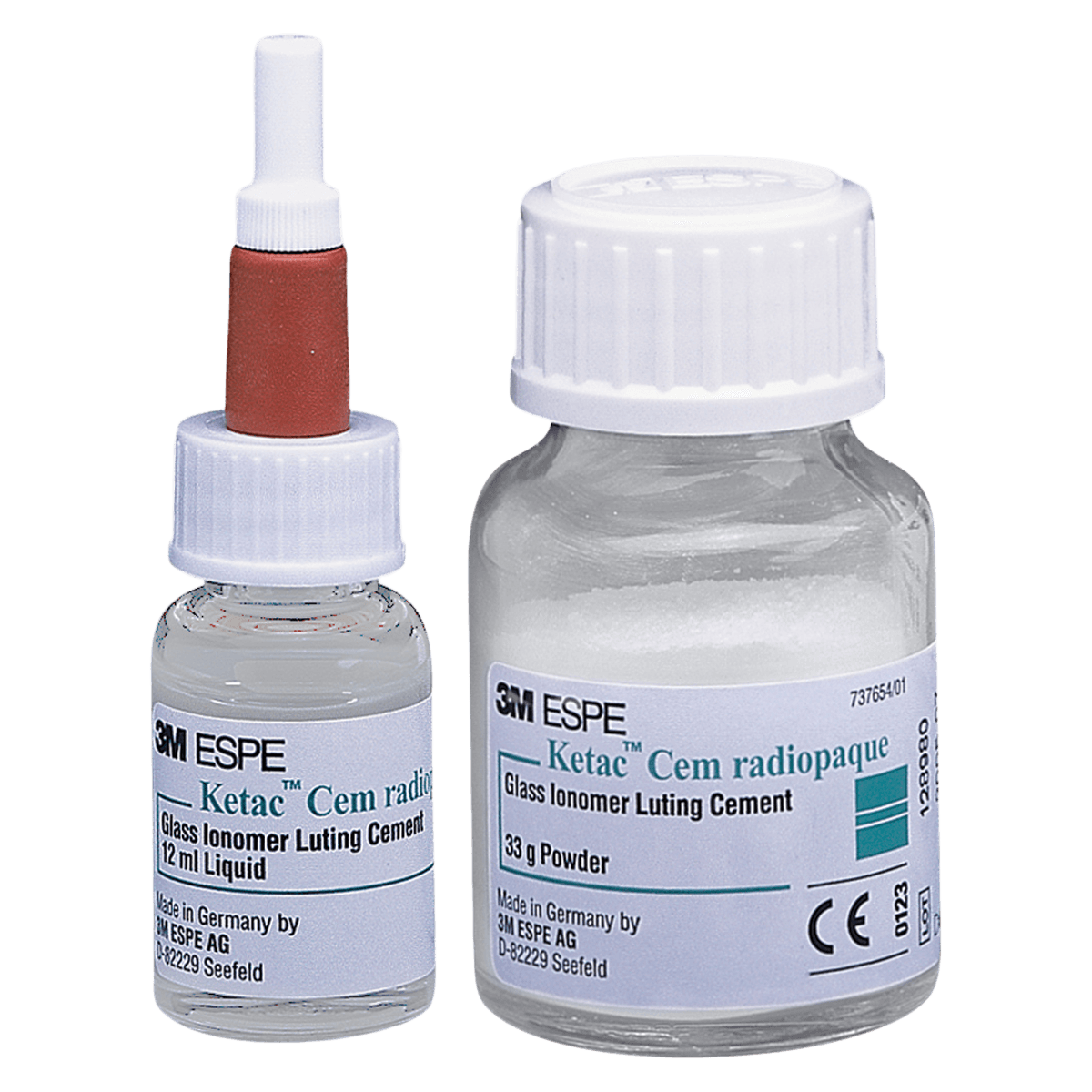 Ketac Cem Radiopaque Glass Ionomer Luting Cement, Giant Pack (10 Powder Bottles, 10 Liquid Vials, 5 Mixing Pads), 37251 thumbnail 2
