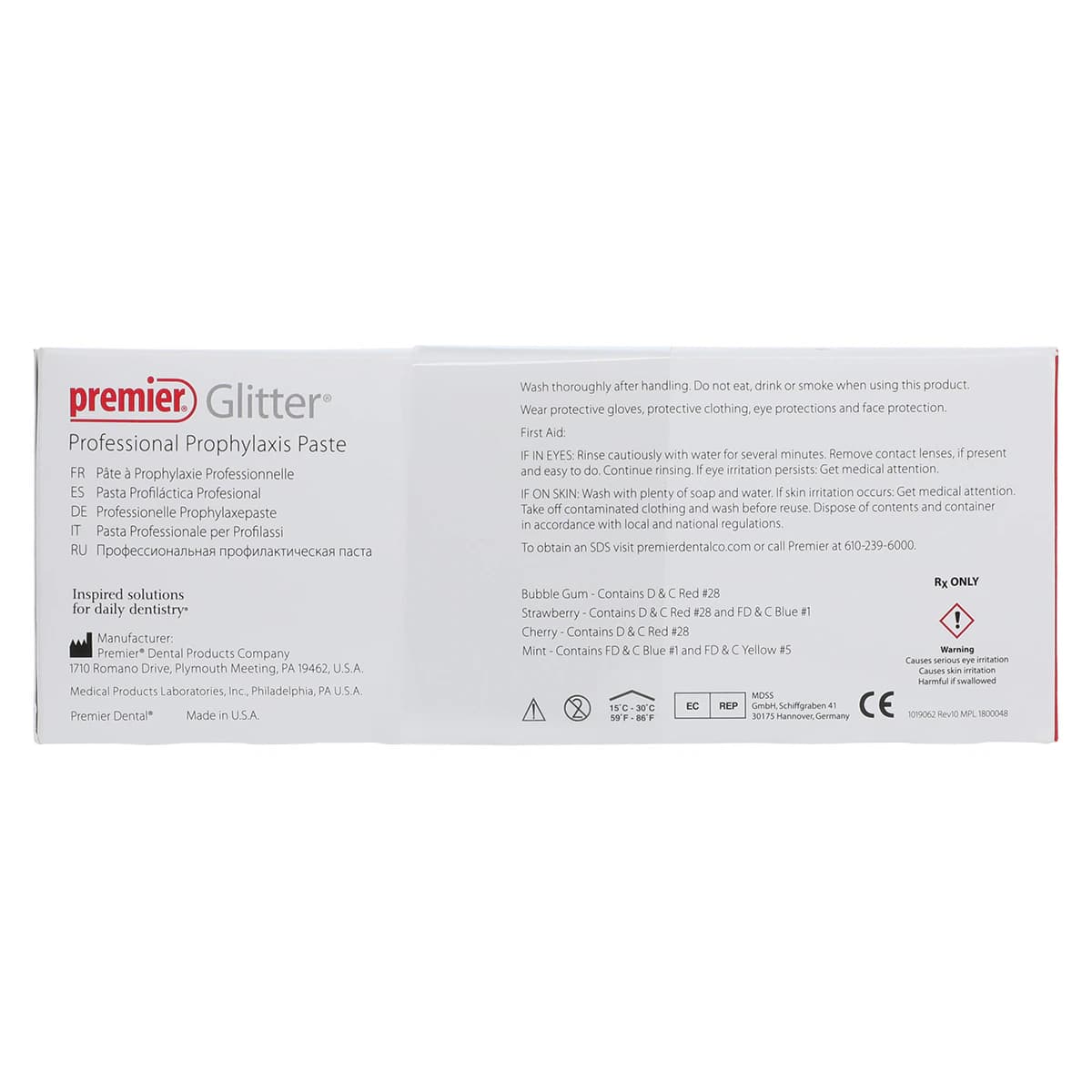 Glitter Prophy Paste, without Fluoride, Medium Grit, Mint, 200 Unit-Dose Cups/Box, 9007442 thumbnail 3