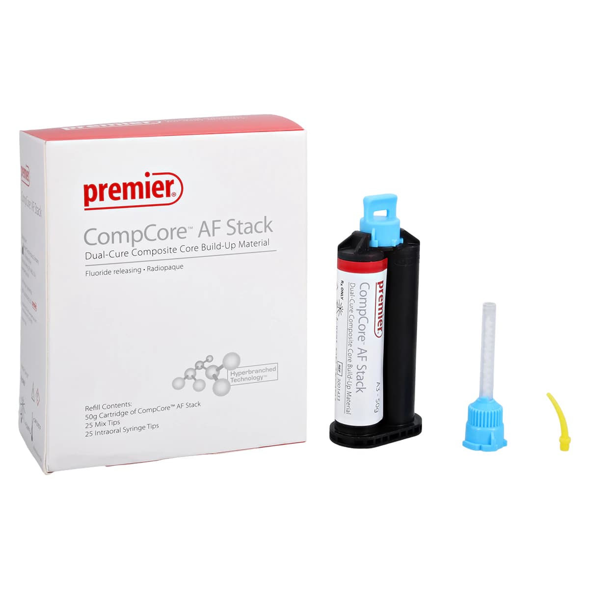 CompCore AF Dual-Cure Composite Core Build-Up Material, Cartridge Refill, Shade A3, 50 g, 1/Pk, 3001433 - CompCore Catridge - Image 1