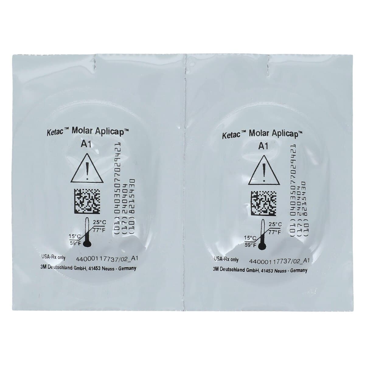 3M (Solventum) Ketac-Molar Aplicap Glass Ionomer Restorative, Self-Cure, Capsule Refill, Shade A1, 50/Pk, 56430 thumbnail 2