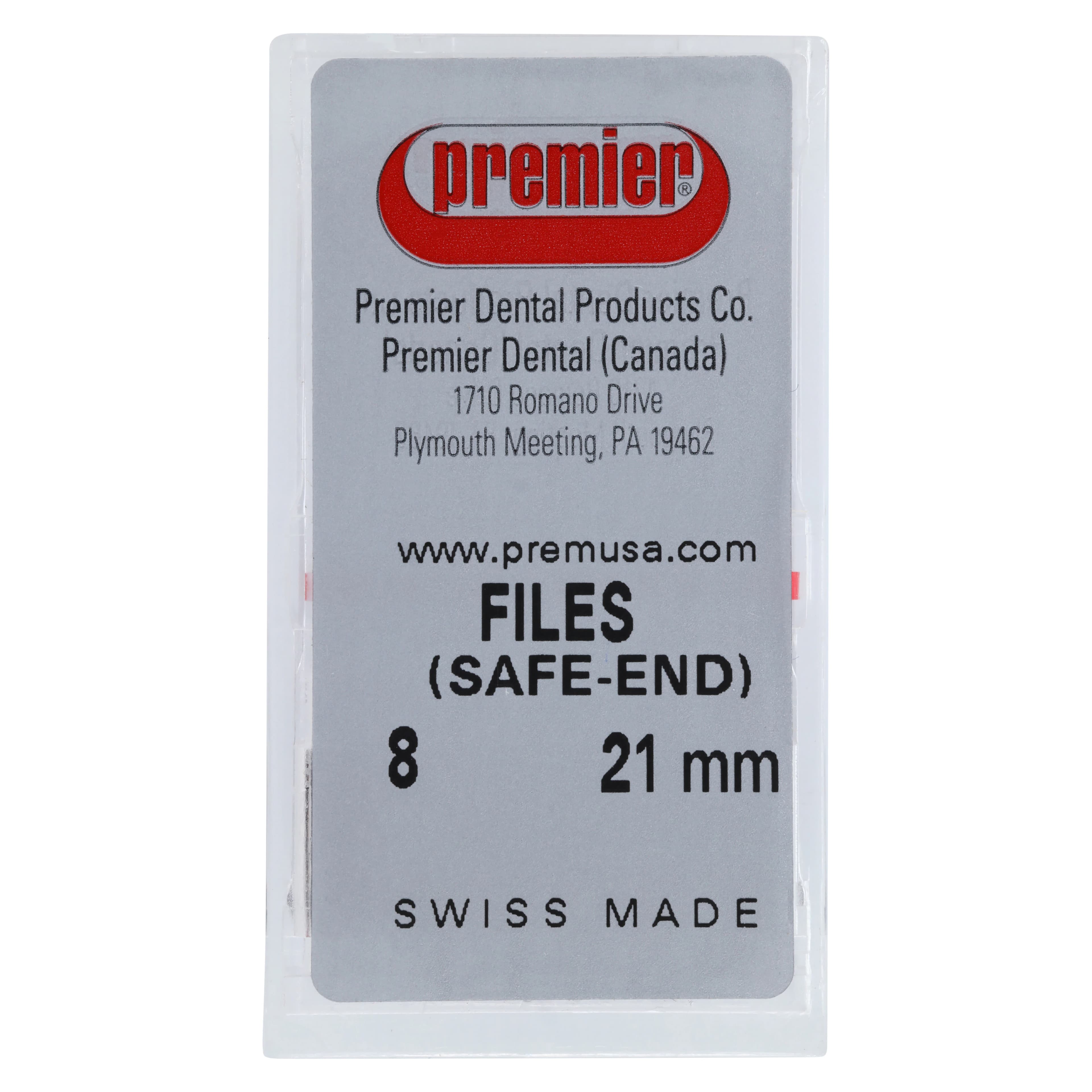 Premier K-File, Stainless Steel, 21 mm, ISO Size #08, Gray, 6/Pack, 9053201 thumbnail 5