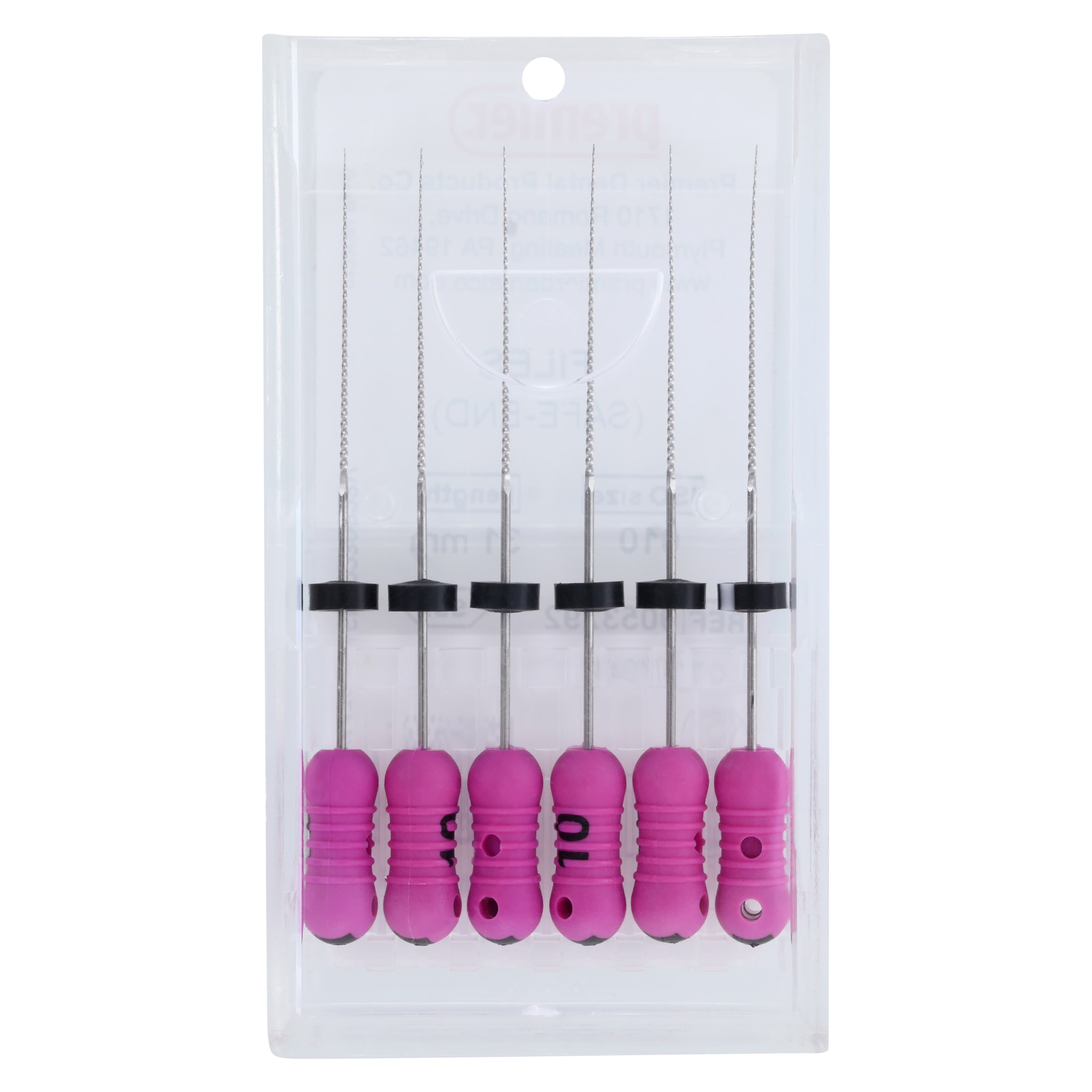 Premier K-Files, Stainless Steel, 31 mm, Size #10, Purple, 6/Pk, 9053292 thumbnail 6