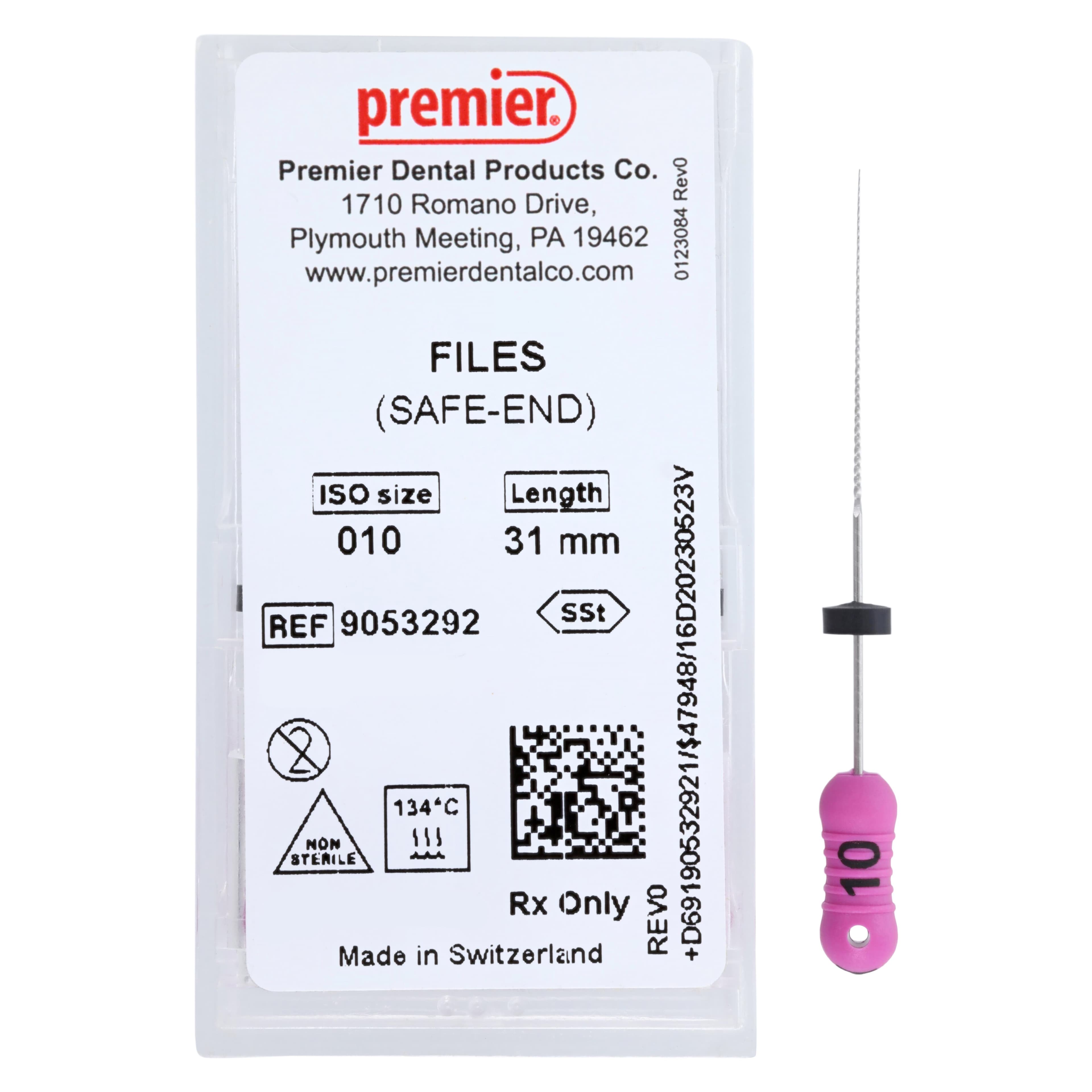 Premier K-Files, Stainless Steel, 31 mm, Size #10, Purple, 6/Pk, 9053292 thumbnail 4