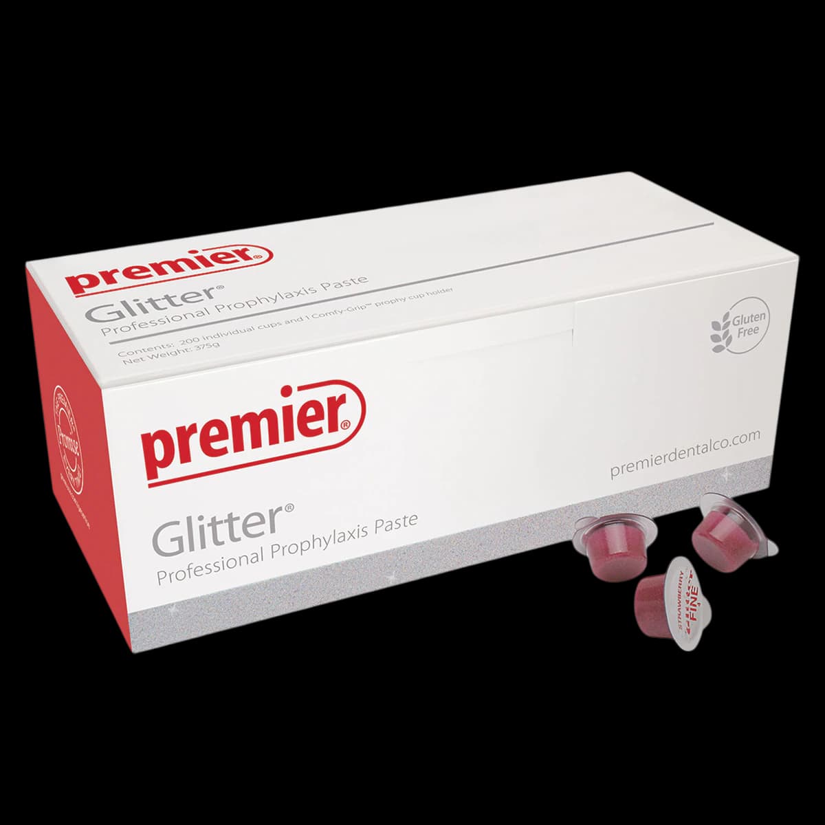 Glitter Prophy Paste, Fine Grit, Mint, with Fluoride, Unit Dose Cups, 200/Box, 9007400 thumbnail 2