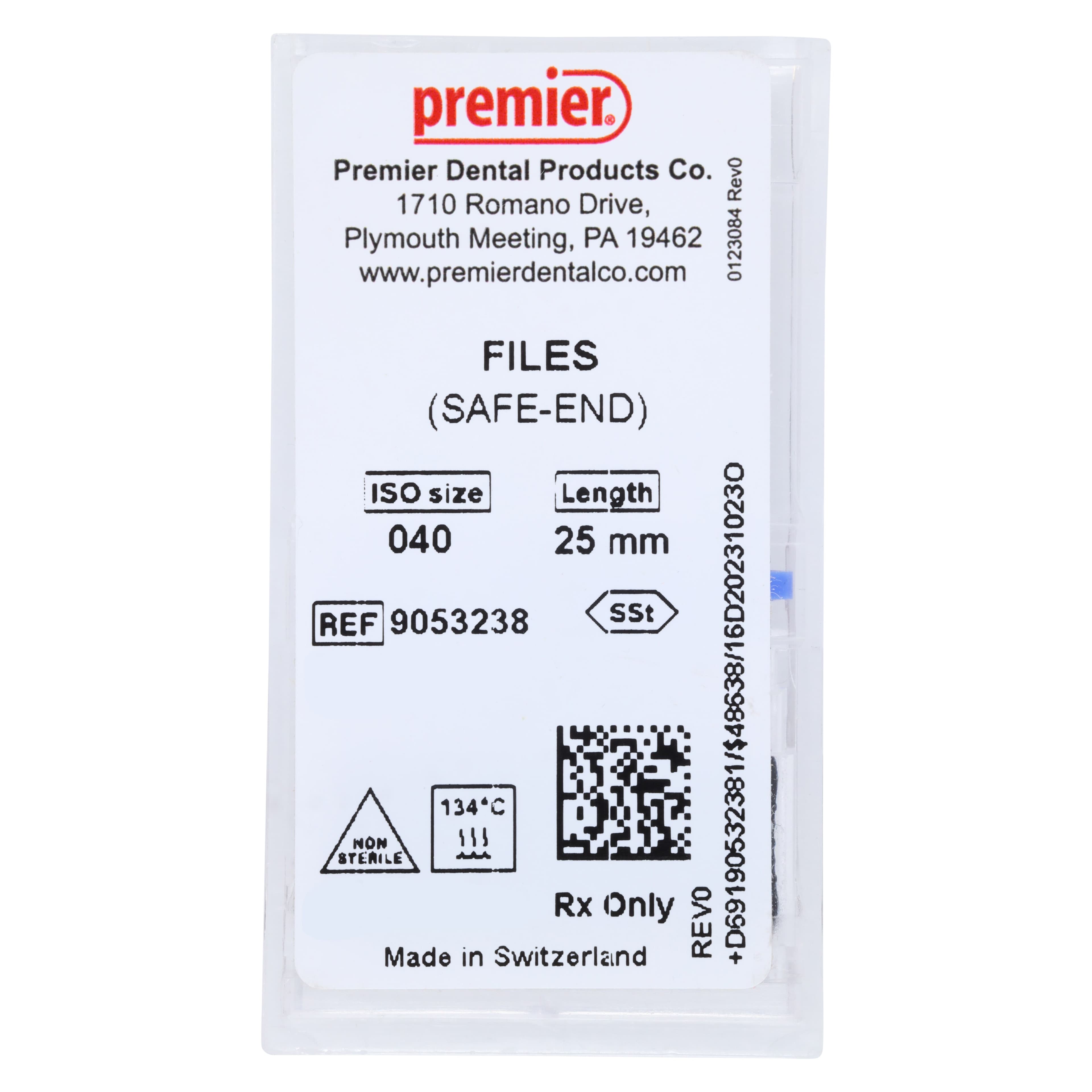 Premier K-Files, Stainless Steel, 25 mm, Size #40, Black, 6/Pk, 9053238 thumbnail 5