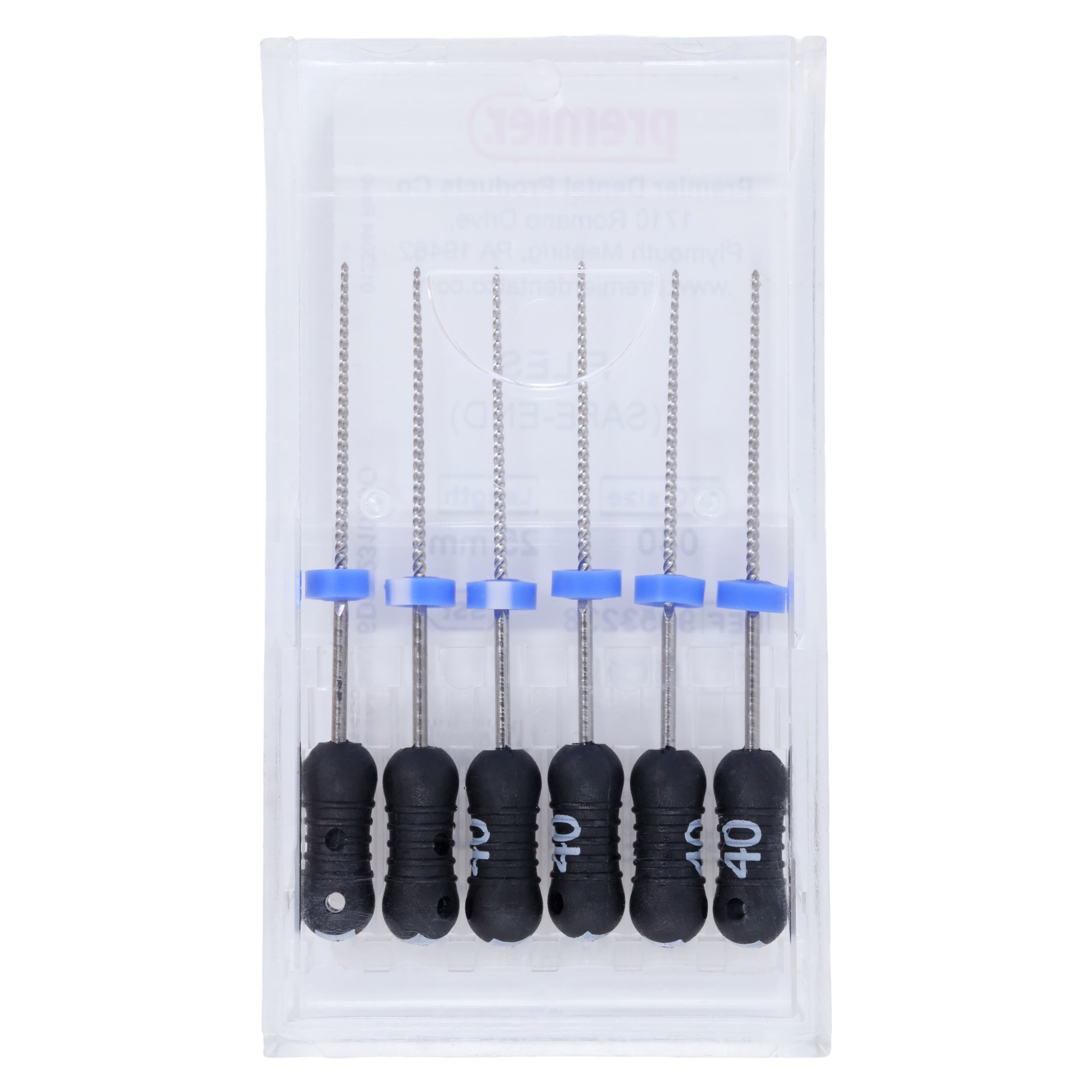 Premier K-Files, Stainless Steel, 25 mm, Size #40, Black, 6/Pk, 9053238 thumbnail 6
