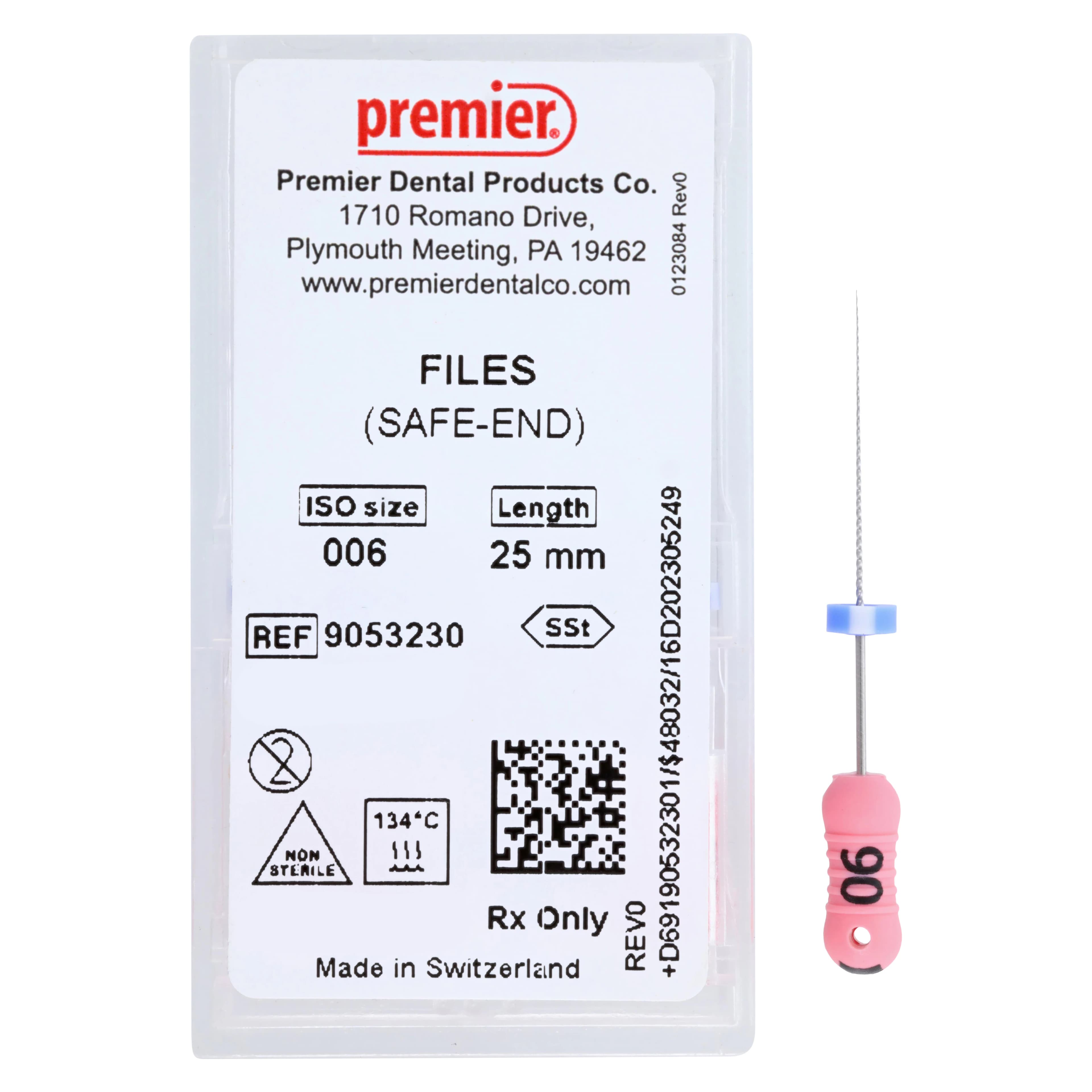 Premier K-Files, Stainless Steel, 25mm, Size #06 (Pink), 6/Pk, 9053230 thumbnail 4