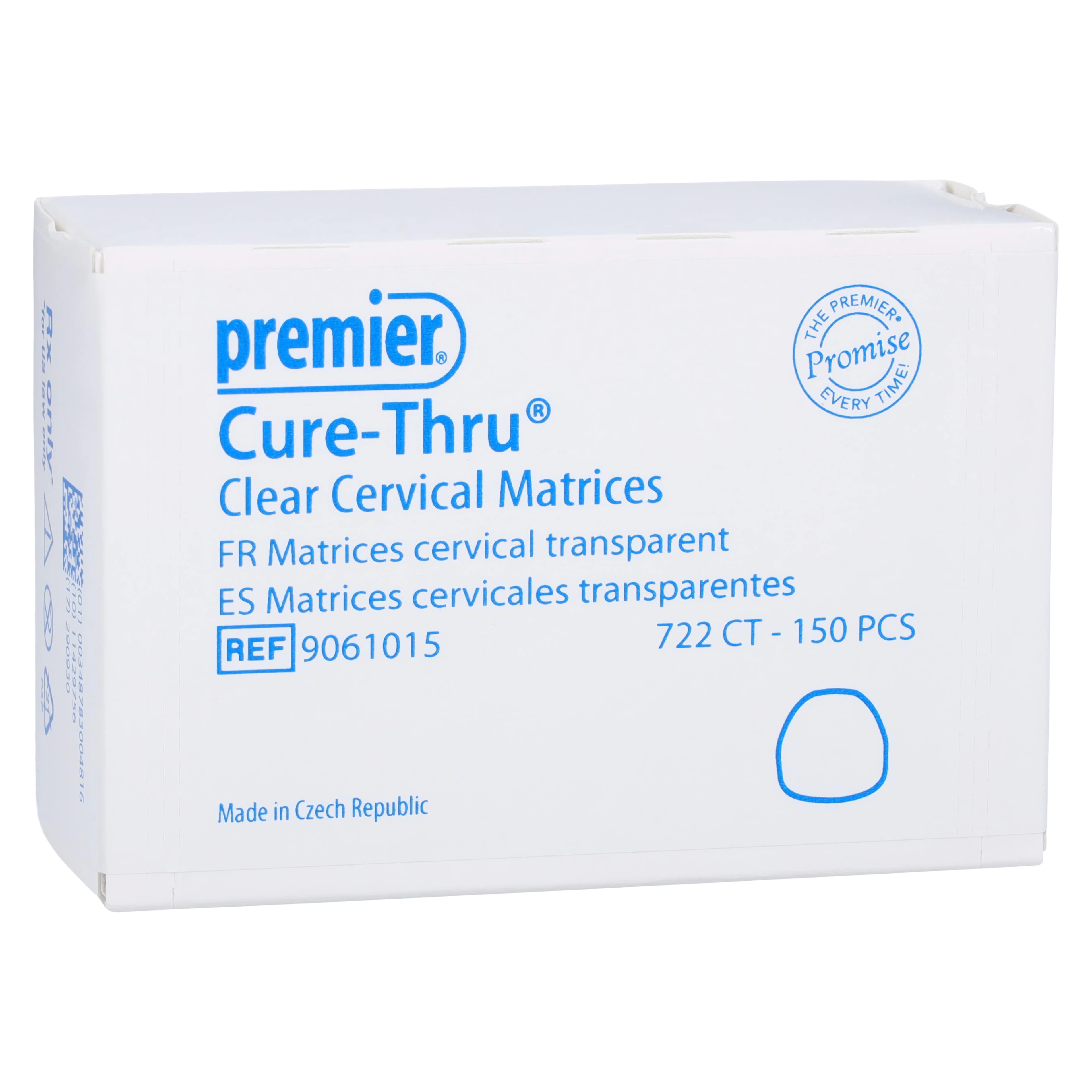 Premier Cure-Thru Clear Cervical Matrices, 722CT, 150/Box, 9061015 - Cure-Thru Clear Cervical Matrices, 722CT, 150/Box, 9061015 - Image 1