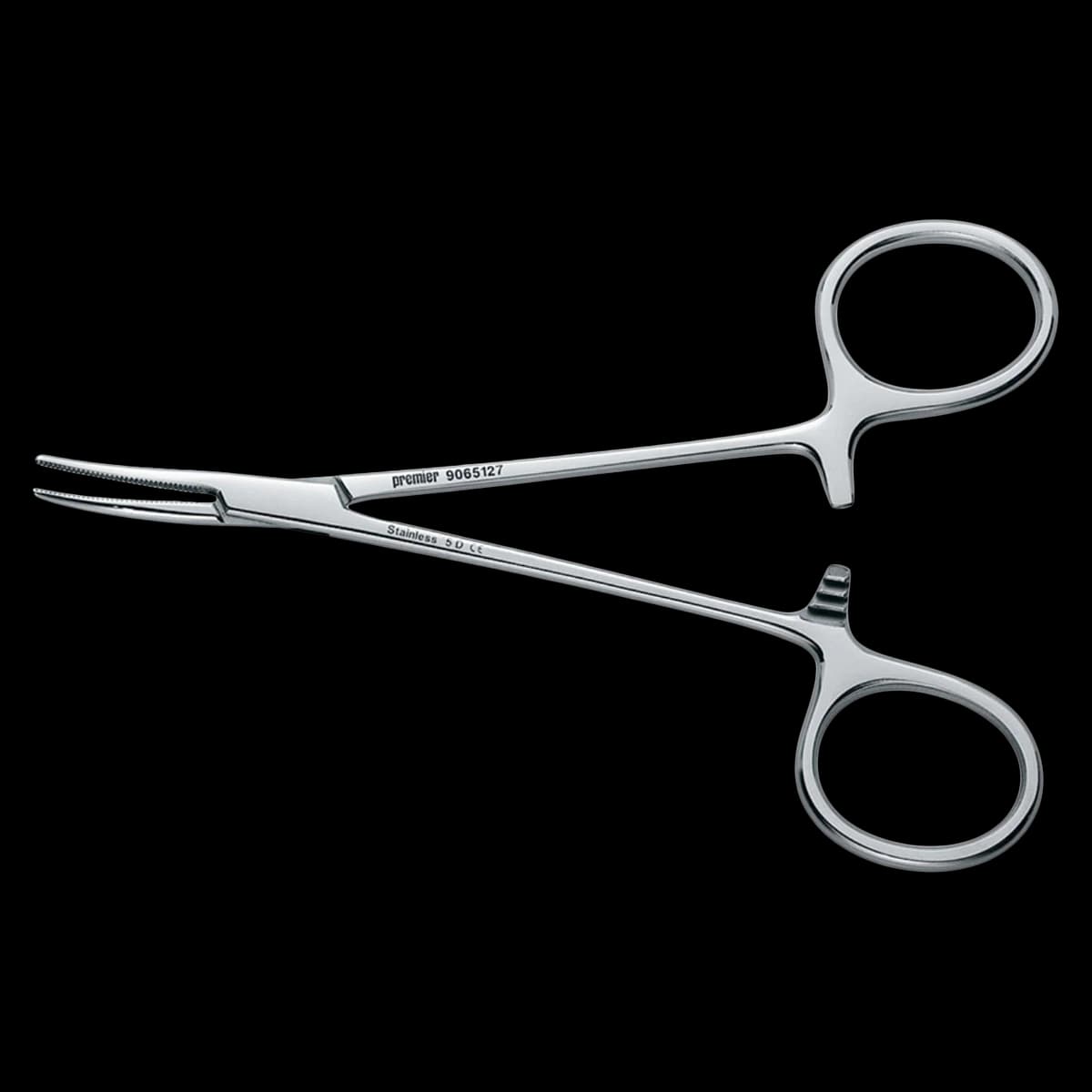 Premier Hemostat, Curved, 4-3/4" (12.1 cm), Stainless Steel, 1 Each, #9065127 - Hemostat 4 3/4'' Curved - Image 1