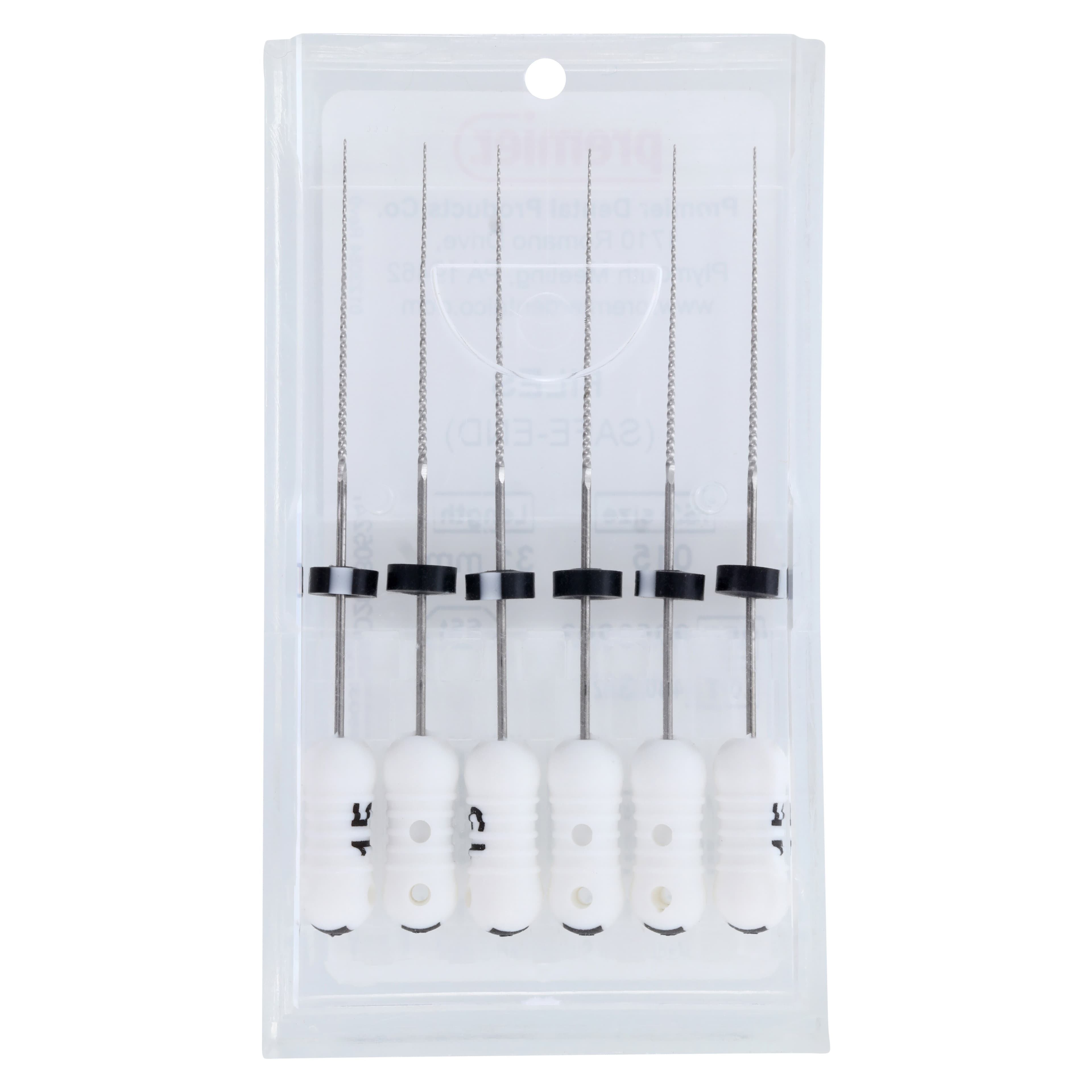 Premier K-Files, Stainless Steel, 31mm, Size #15 (White), 6/Pk, 9053293 thumbnail 6