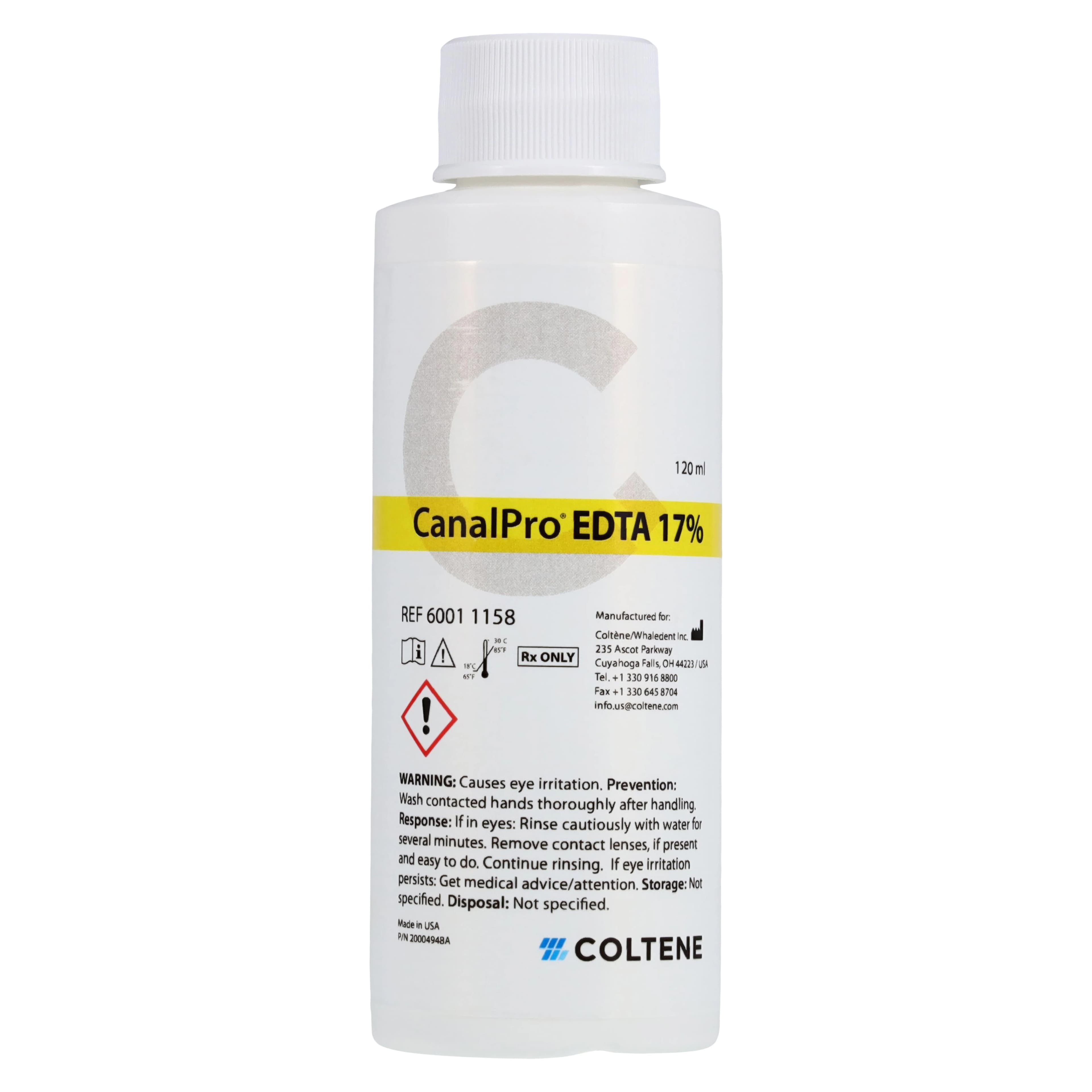 CanalPro EDTA 17% Root Canal Irrigating Solution, 4 oz (120 mL) Bottle, 1/Pk, 60011158 - CanalPro EDTA, 17%, 4 oz, 1/Pk, 60011158 - Image 1