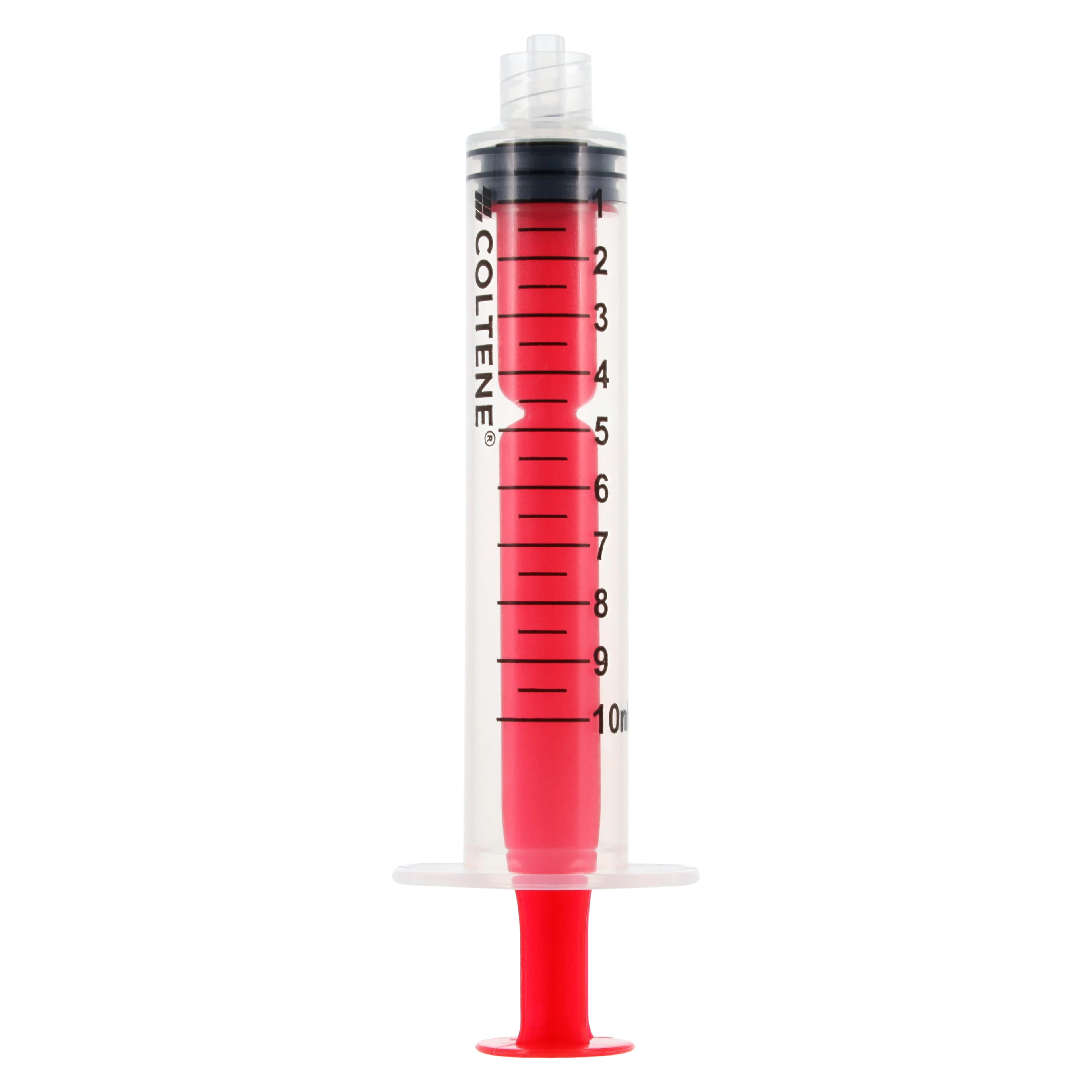 CanalPro Color Luer Lock Syringe, 10 mL, Red, Latex-Free, Disposable, 50/Box, 60011173 thumbnail 3
