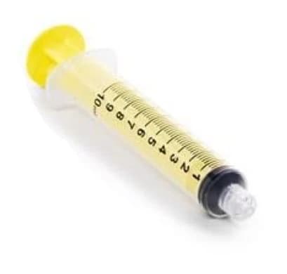 CanalPro Color Luer Lock Syringe, 10 mL, Yellow, Latex-Free, Disposable, 50/Box, 60011175 - CanalPro™ Yellow Luer Lock Color Syringe 10ml Pack of 50 - Image 1