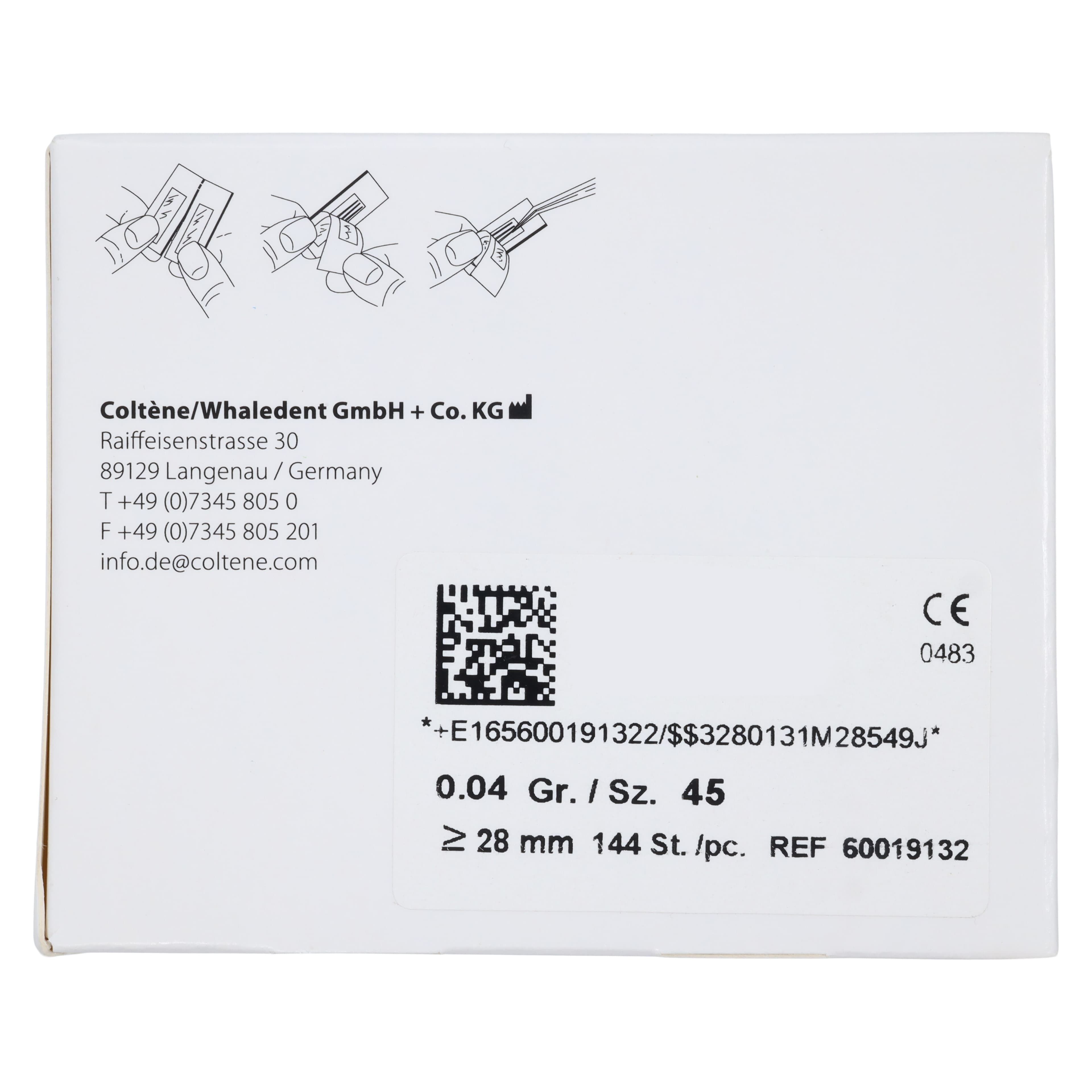 Hygenic Greater Taper Absorbent Paper Points, .04 Taper, Size #45, White, Sterile, 144/Box, WDT-60019132 thumbnail 2