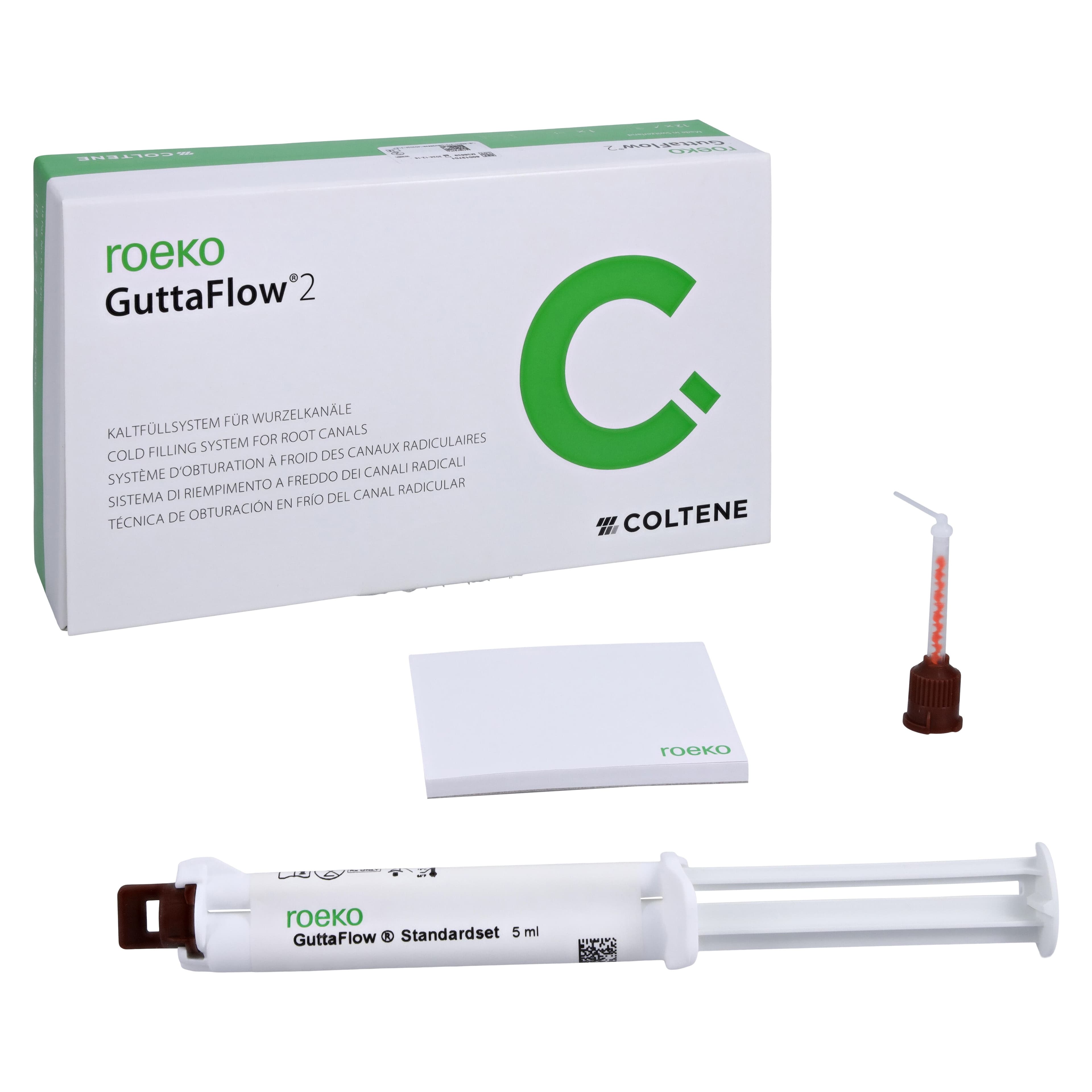 Coltene Roeko GuttaFlow 2 Standard Set, 5 mL Automix Syringe Kit with 12 Mixing Tips, #60013701 thumbnail 2