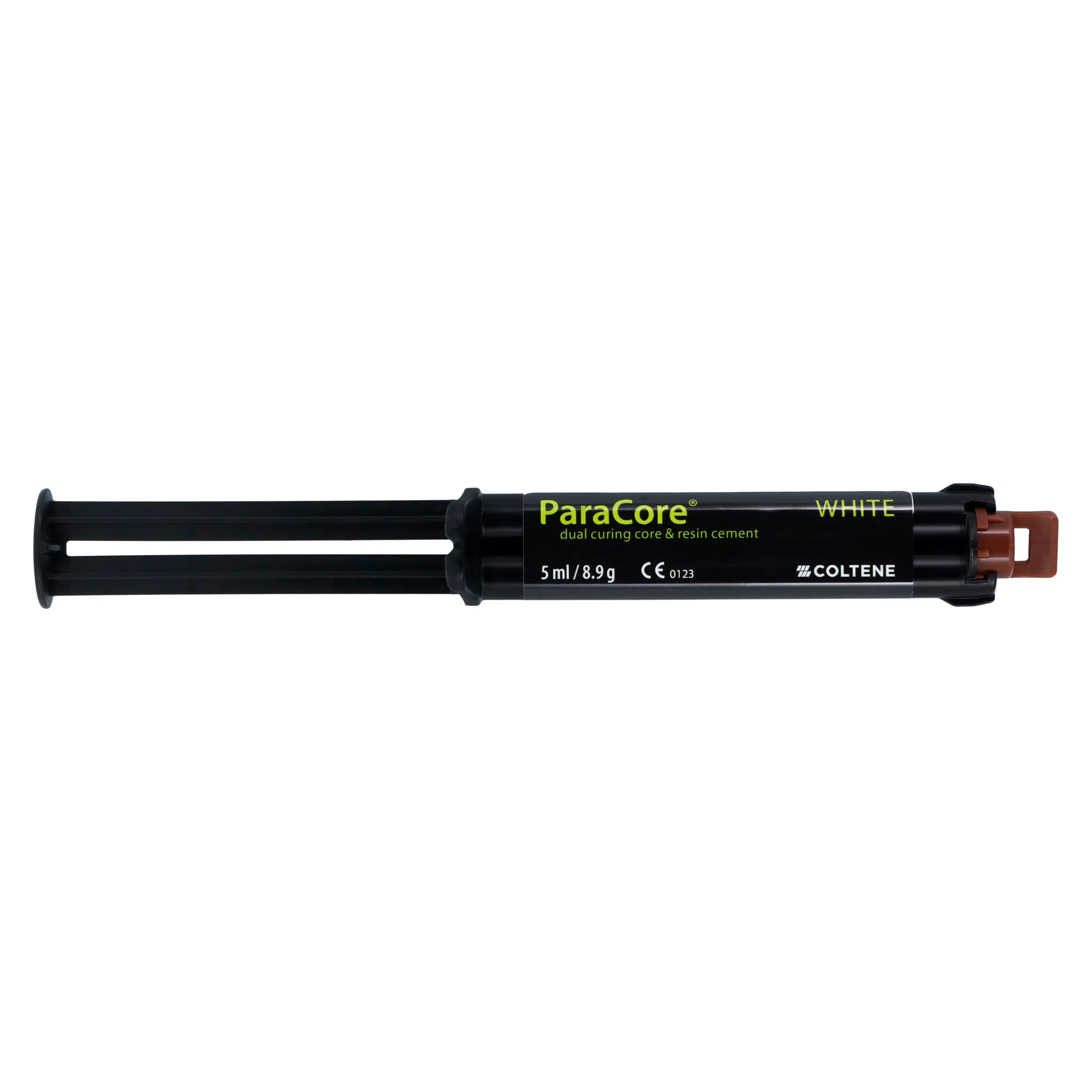ParaCore Automix Dual-Cure Core Build-Up Material, White, 5 ml Syringe Refill, 2 Syringes + 20 Mixing Tips, C5886 - ParaCore&reg; - 5ml - Automix White Refill - Image 1