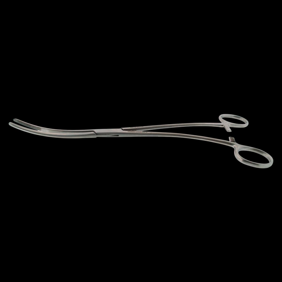 Bozeman Sponge Forceps, Double Curve, 10-1/2", Stainless Steel, Each - Forceps Bozeman Curved - Image 1