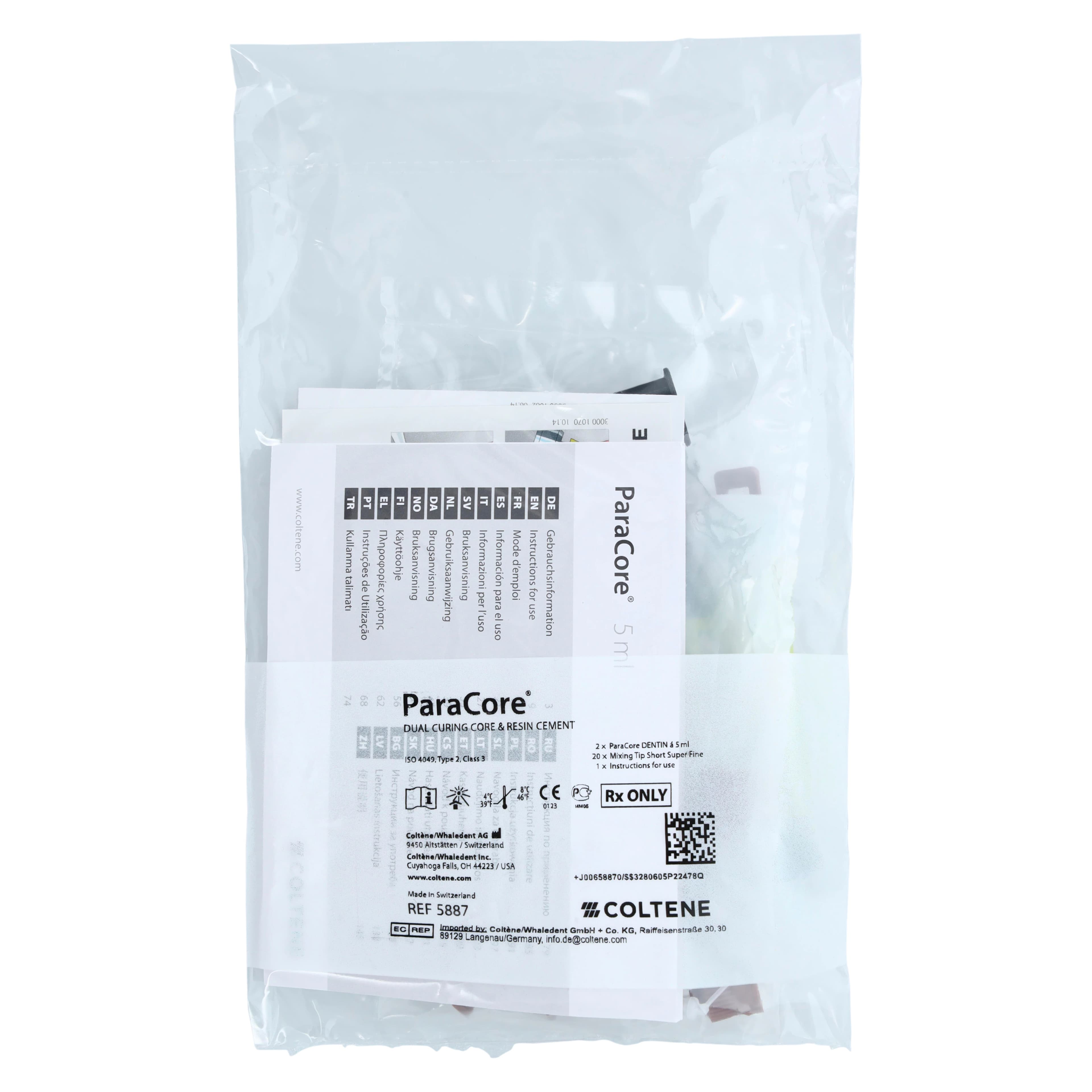 ParaCore Automix Dentin Refill Syringes, Dual-Cure Glass-Reinforced Core Build-Up Material, 5 ml, 2/Pk, C5887 thumbnail 6