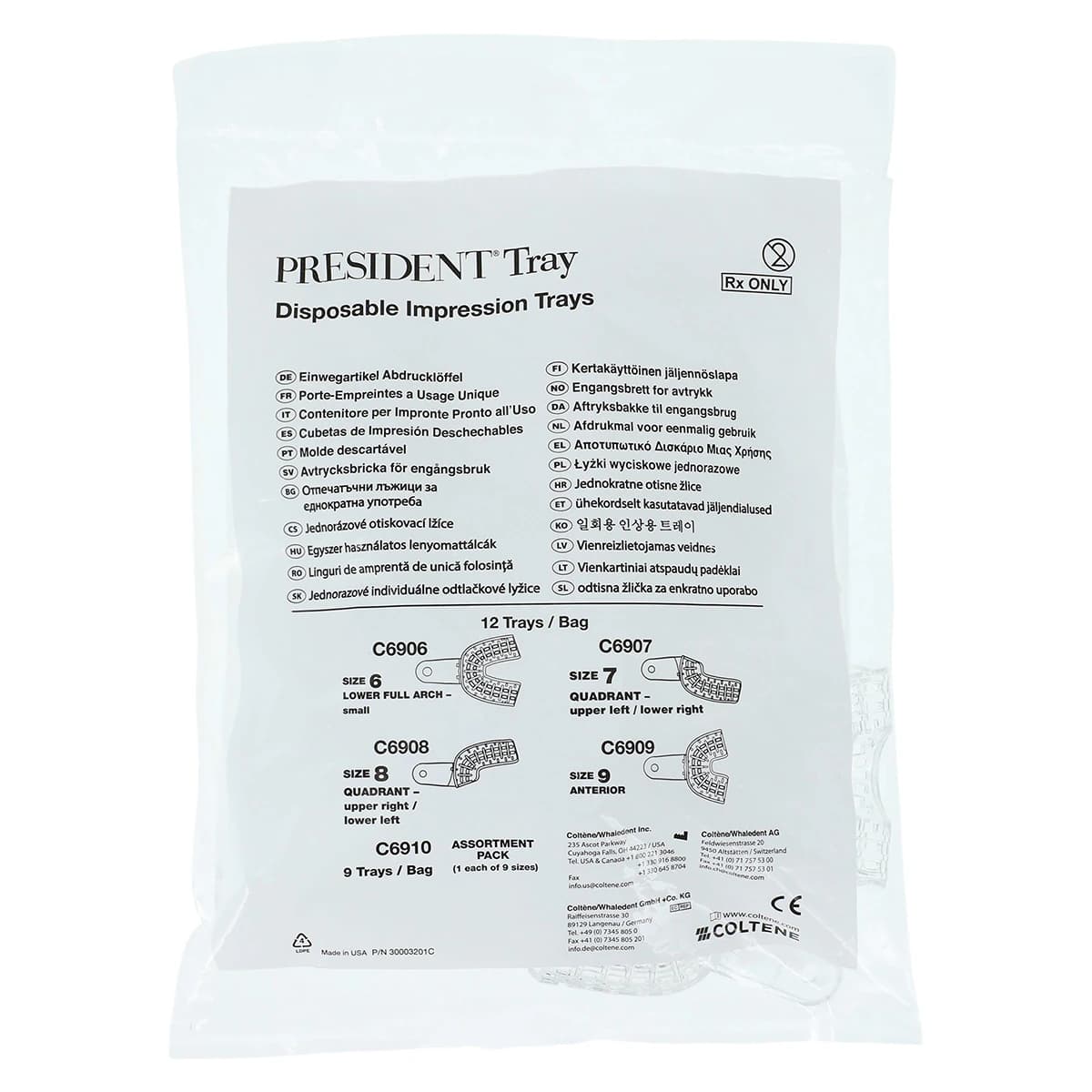 President Disposable Perforated Impression Tray #5 Small Upper, Clear, 12/Pk, C6905 thumbnail 3