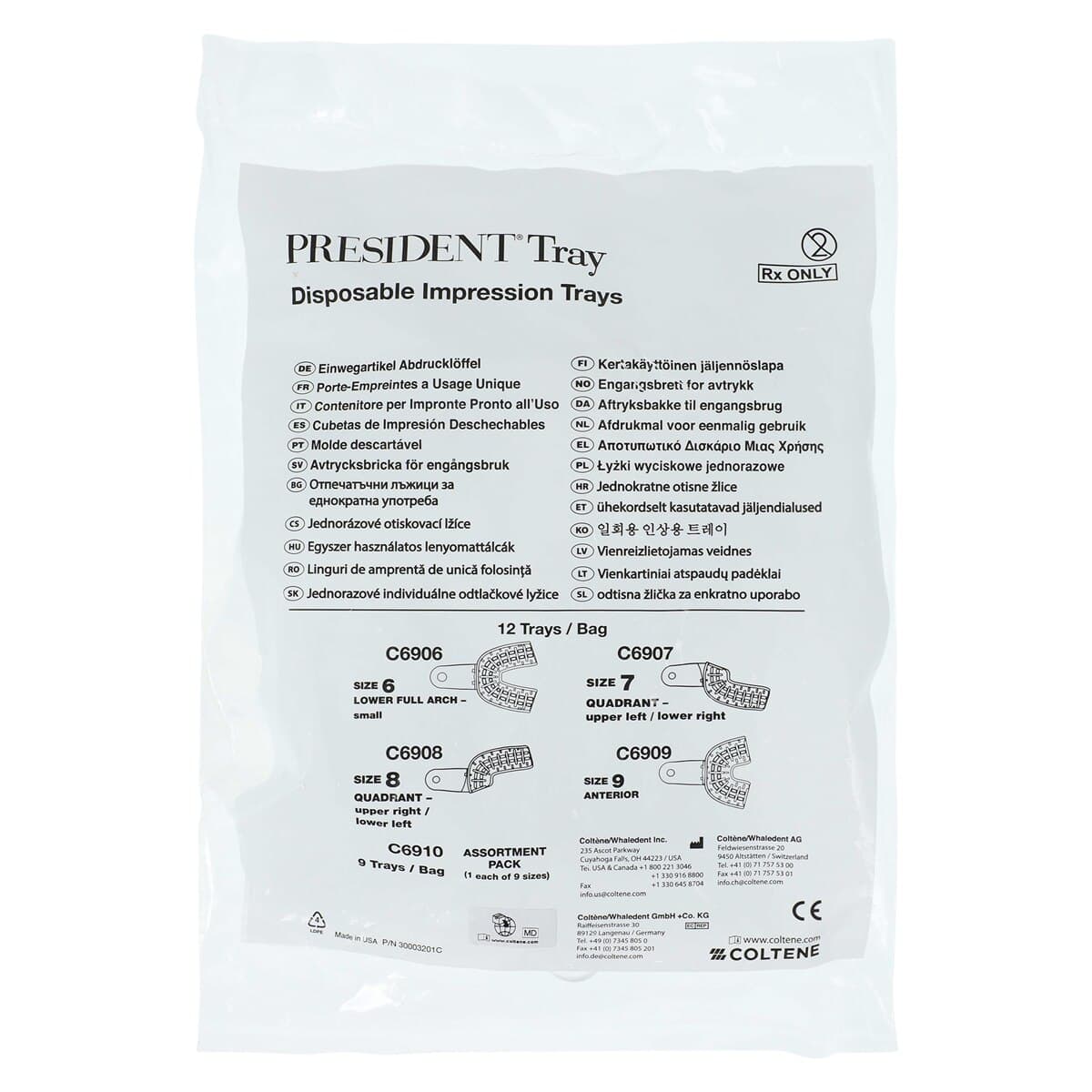 President Disposable Perforated Impression Tray, #2 Lower Large, Clear, 12/Pk, C6902 thumbnail 3